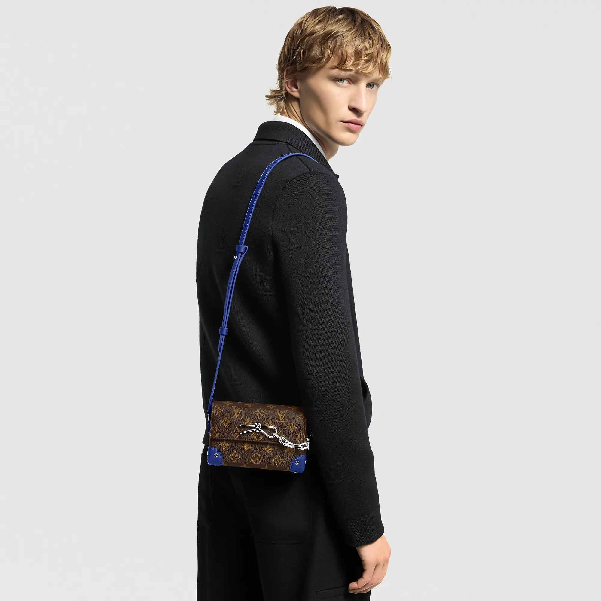 Louis Vuitton Steamer Wearable Wallet Monogram Macassar Canvas - Men - Bags M12810 Indigo Blue