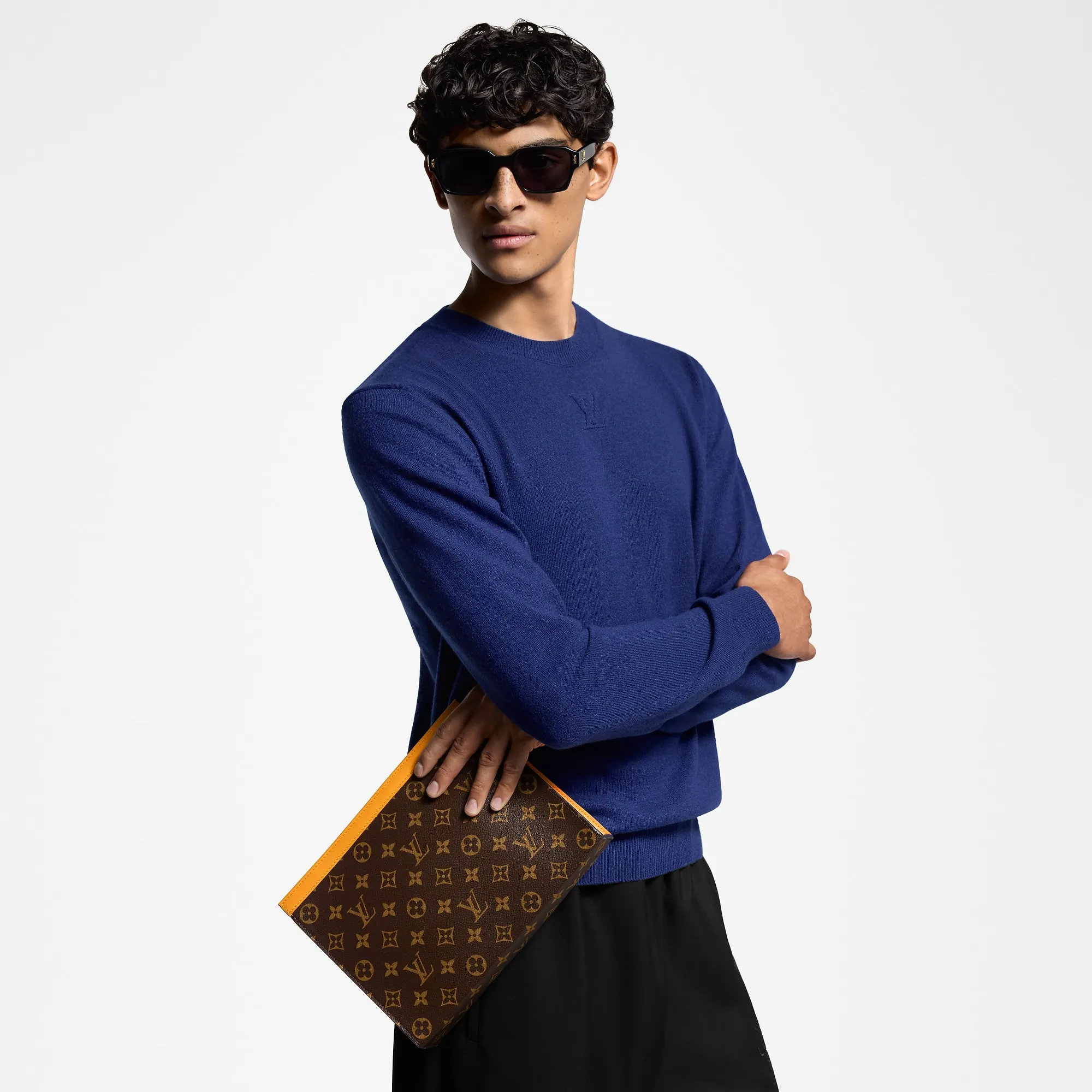 Louis Vuitton Pochette Voyage MM Monogram Macassar Canvas - Super Lucky Day - For Him M12820 Safran Yellow