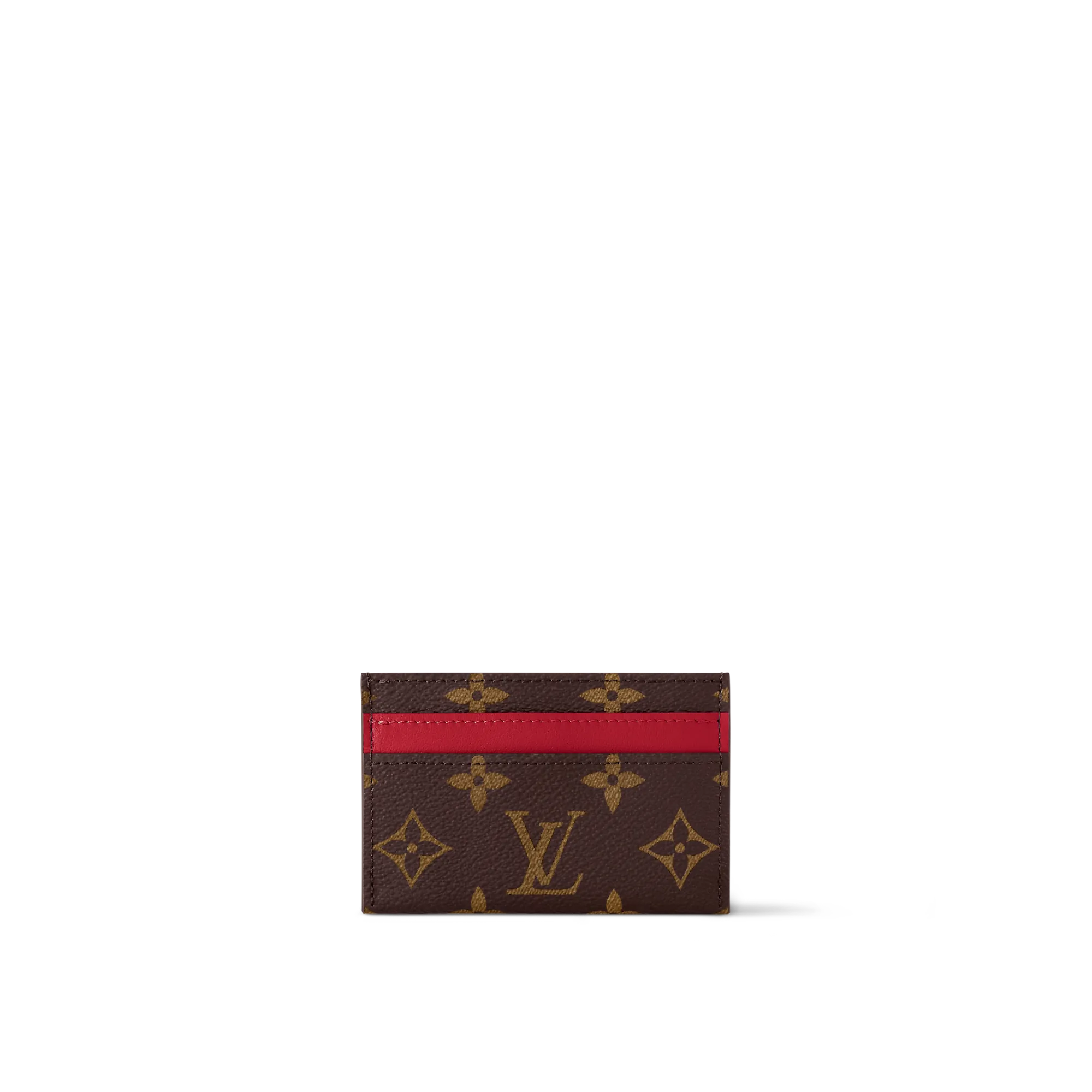 Louis Vuitton Double Card Holder Monogram Macassar Canvas - Men - Small Leather Goods M12840 Sari Red Louis Vuitton Double Card Holder Monogram Macassar Canvas - Men - Small Leather Goods M12840 Sari Red