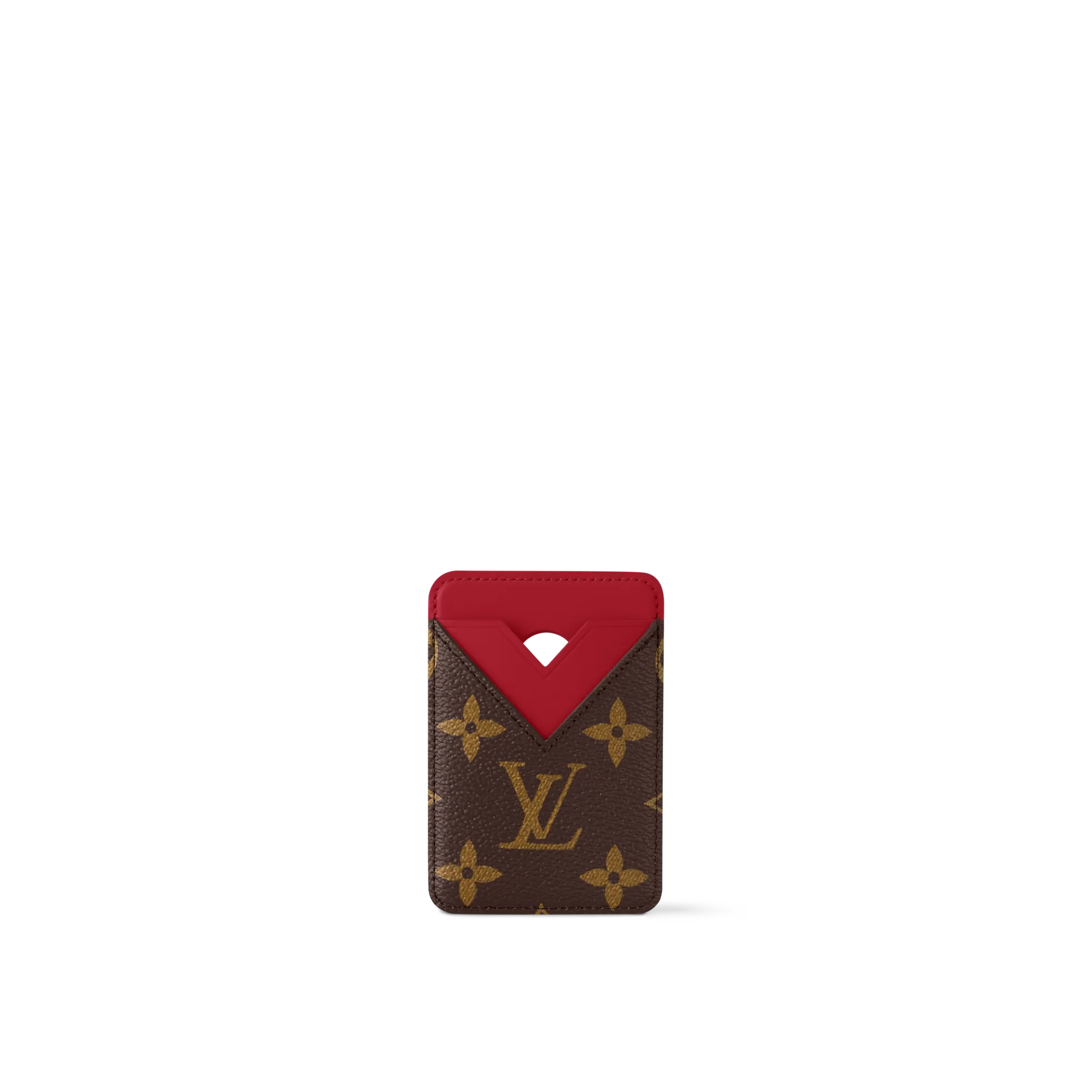 Louis Vuitton Porte - Cartes Magnet Monogram Macassar Canvas - Men - Small Leather Goods M12856 Sari Red
