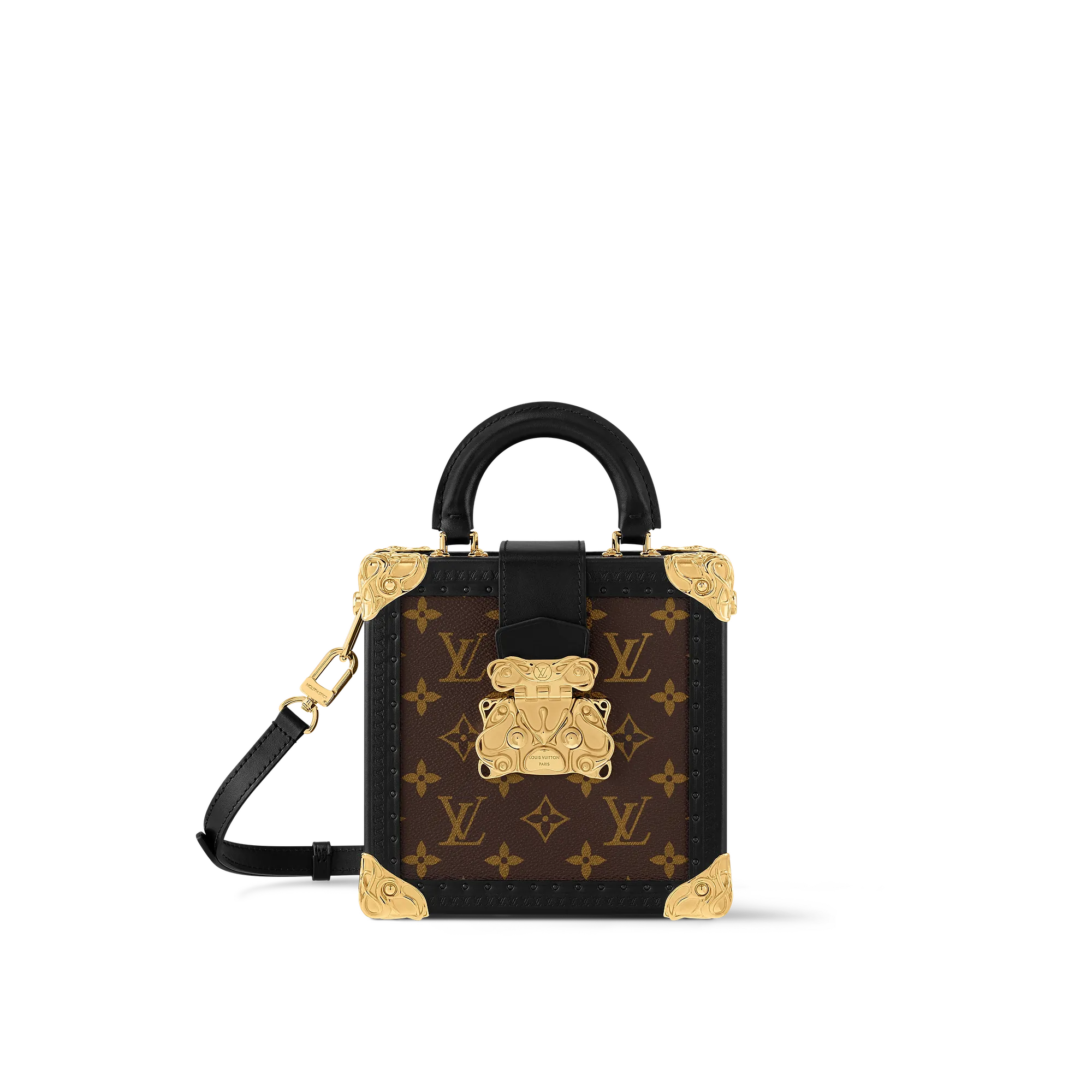 Louis Vuitton Mini Square Trunk Acanto Monogram Macassar Canvas - Les Extraordinaires - Hardsided M12909