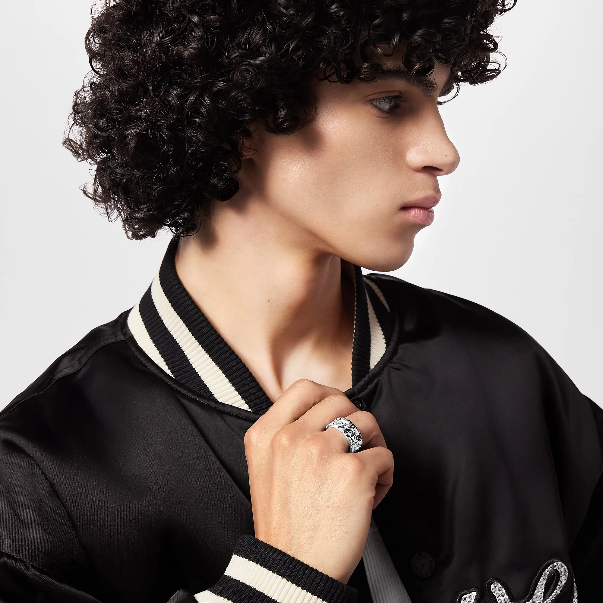 Louis Vuitton LV Mosaic Cuban Ring S00 - Men - Fashion Jewelry M1532M