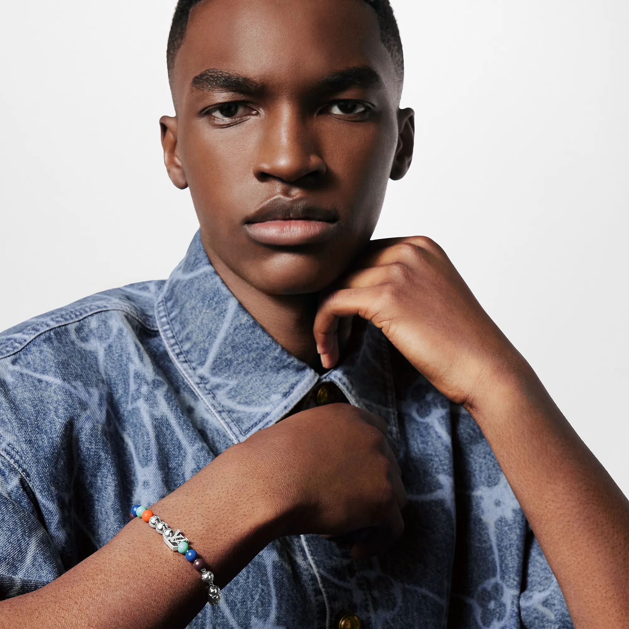 Louis Vuitton Monogram Beads Bracelet S00 - Men - Fashion Jewelry M1553A