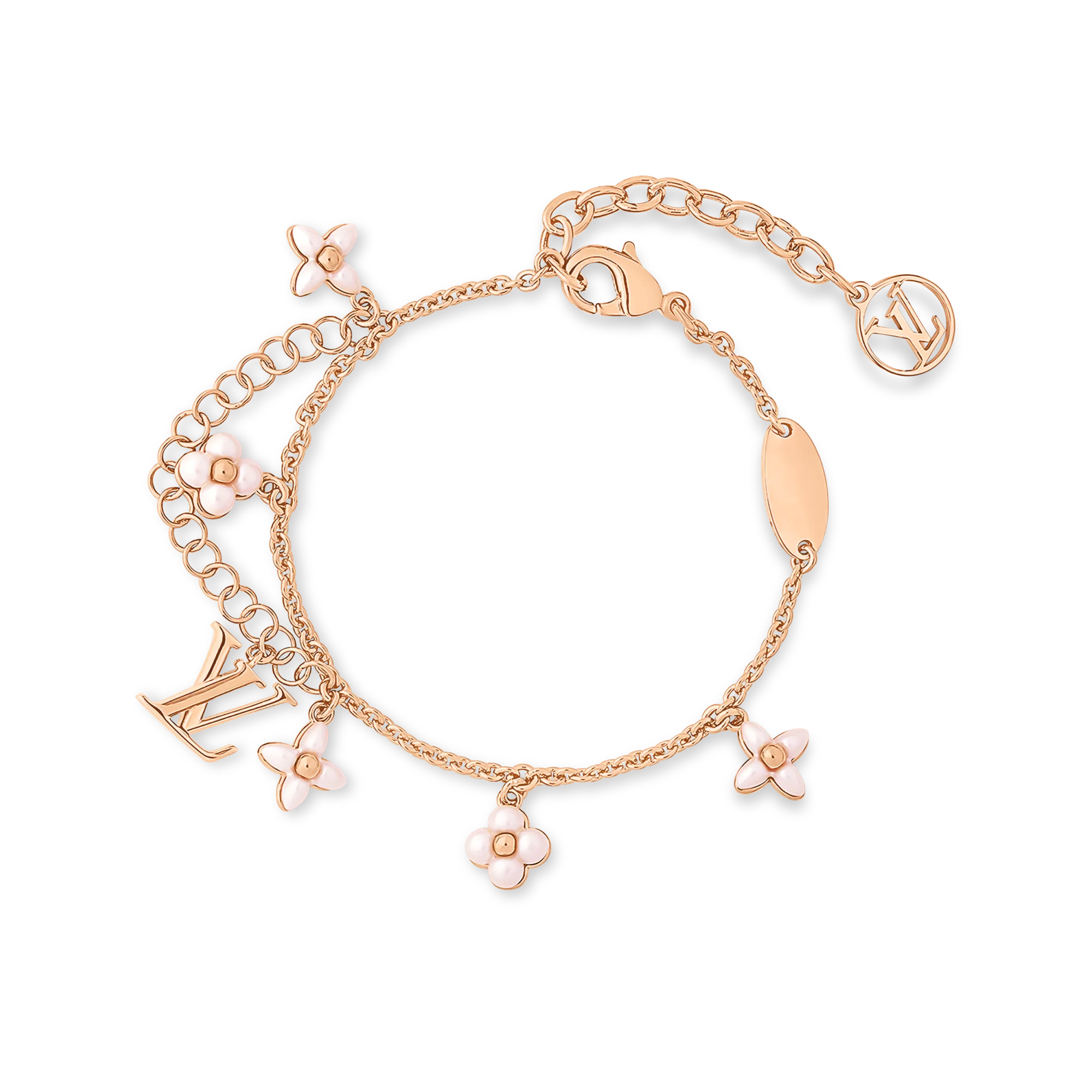 Louis Vuitton LV Floragram Bracelet Brass - Women - Fashion Jewelry M1720A Pink