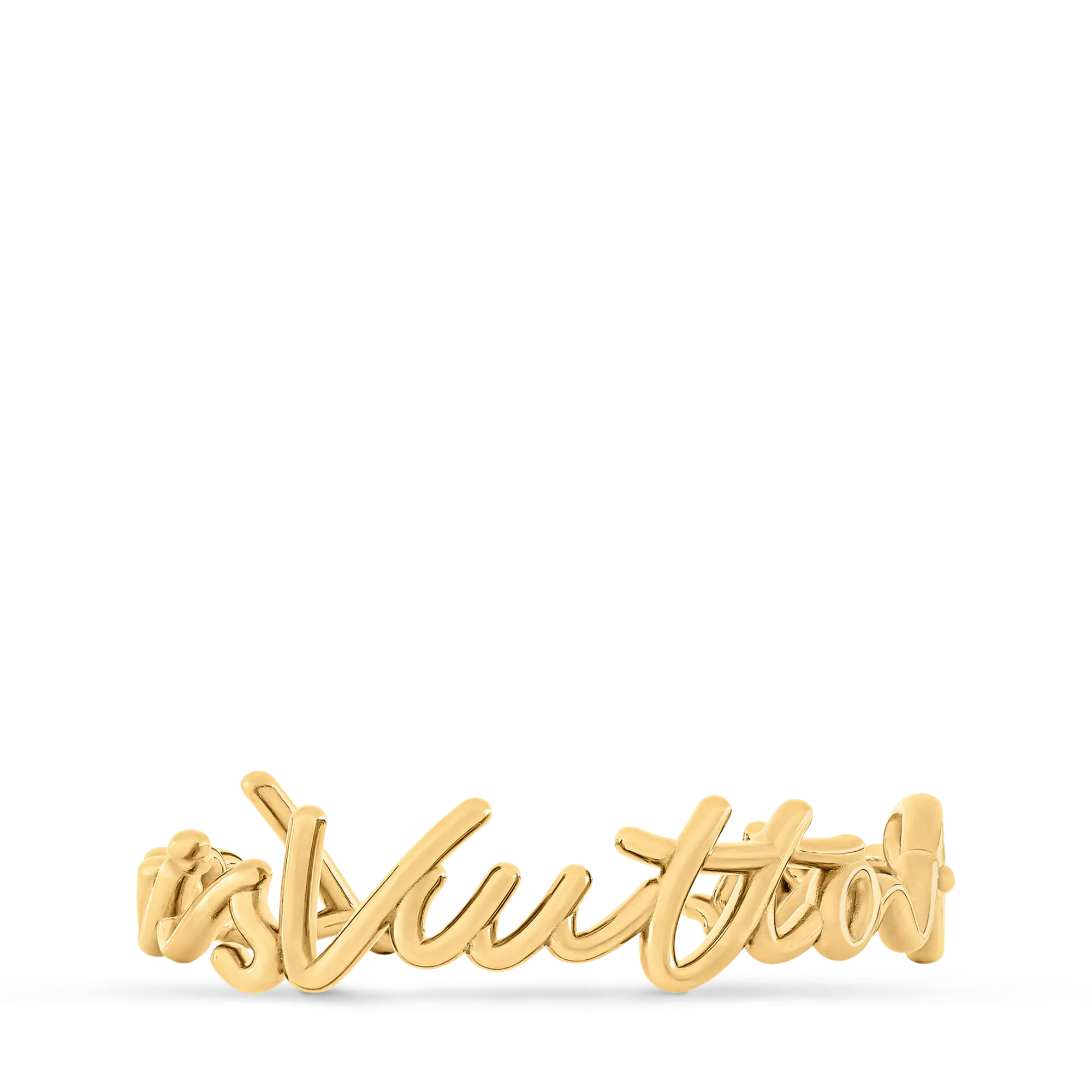 Louis Vuitton LV Script Bracelet Brass - Women - Fashion Jewelry M1812S Gold