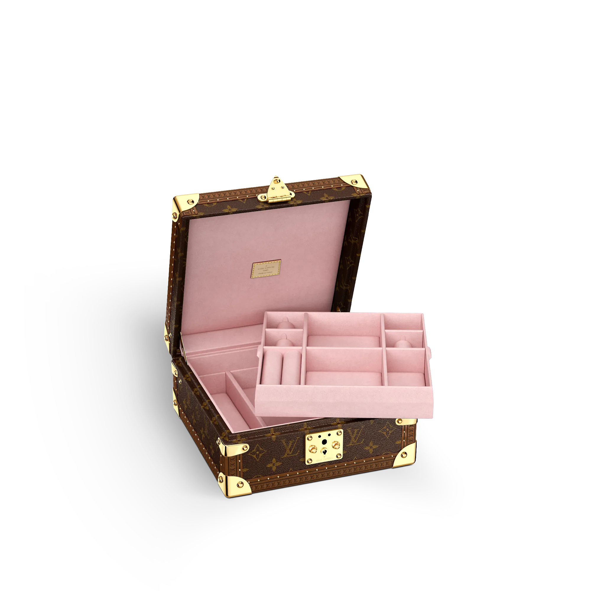 Louis Vuitton Coffret Joaillerie Monogram Reverse - Art of Living - Trunks and Travel M20341 Rose Ballerine