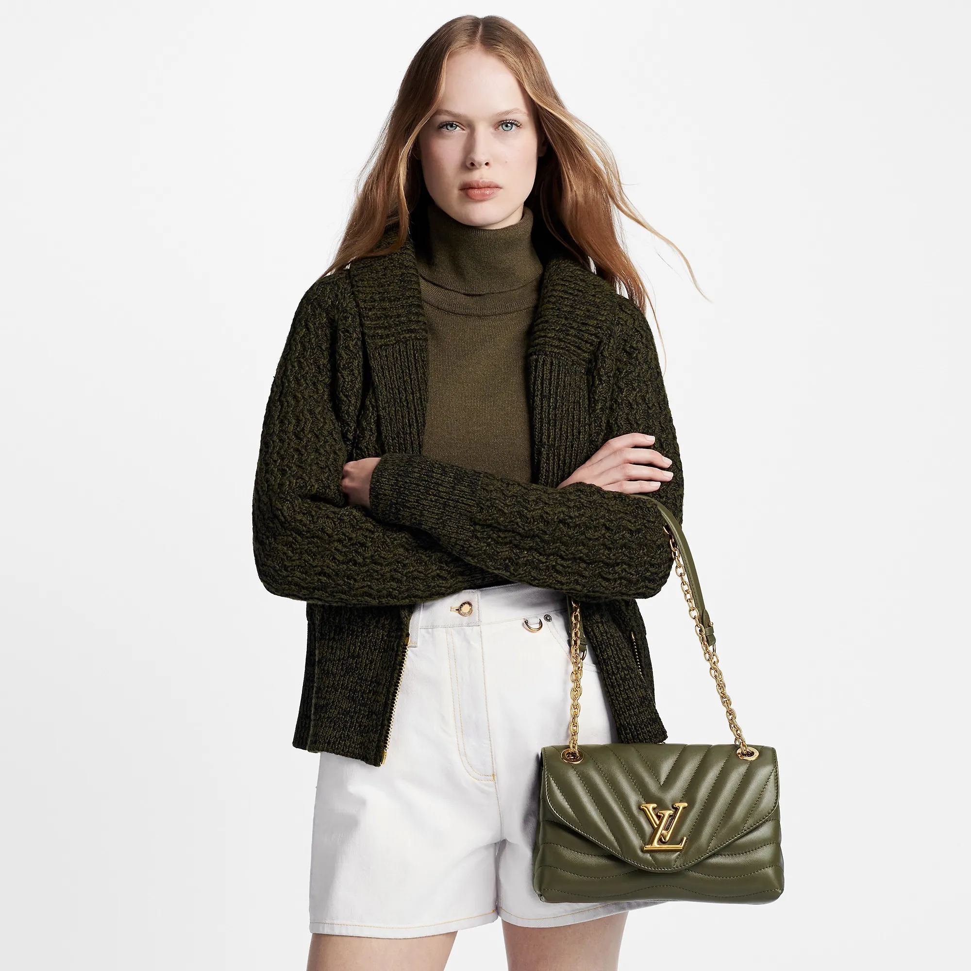 Louis Vuitton New Wave Chain Bag MM H24 - Women - Handbags M22732 Khaki