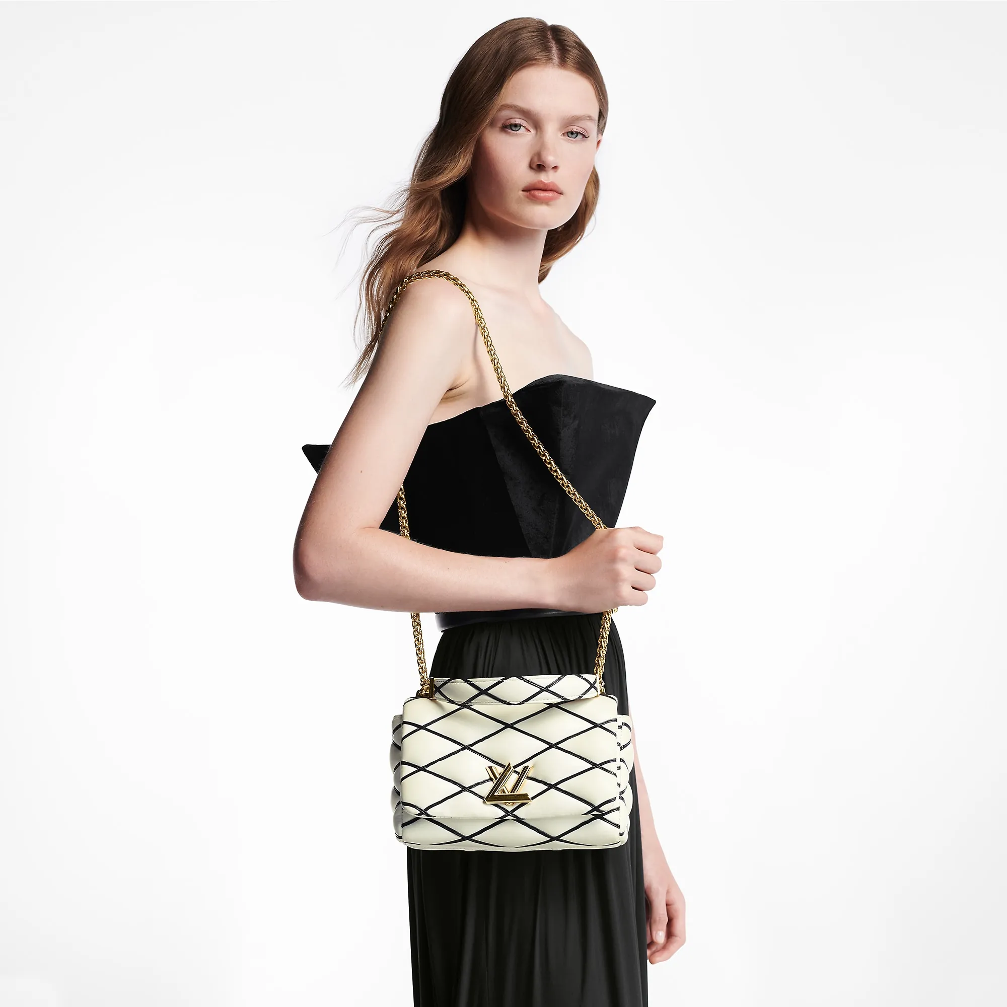 Louis Vuitton GO-14 MM Malletage - Women - Handbags M22890 White/Black