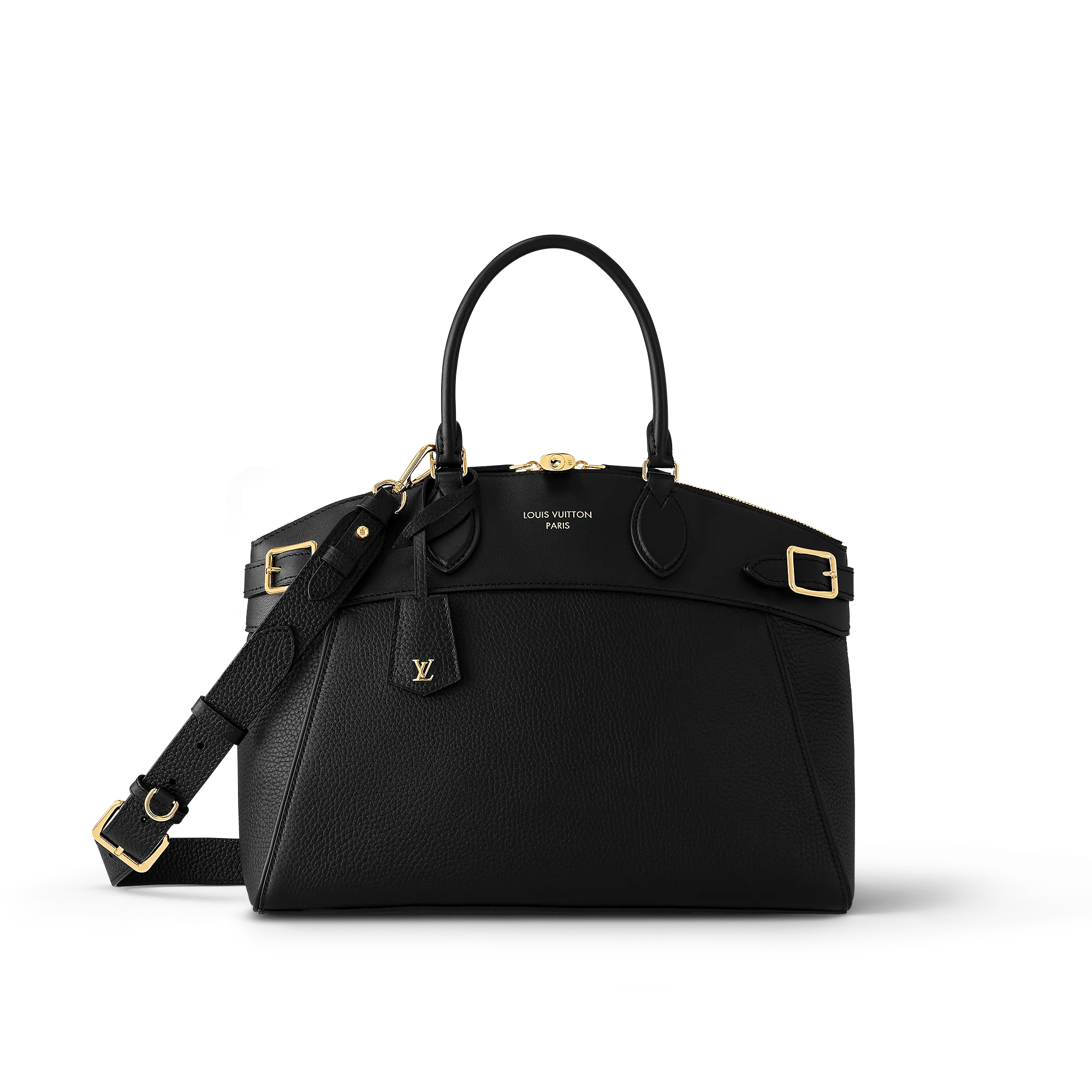 Louis Vuitton Lock It MM High End Leathers - Women - Handbags M22914 Black