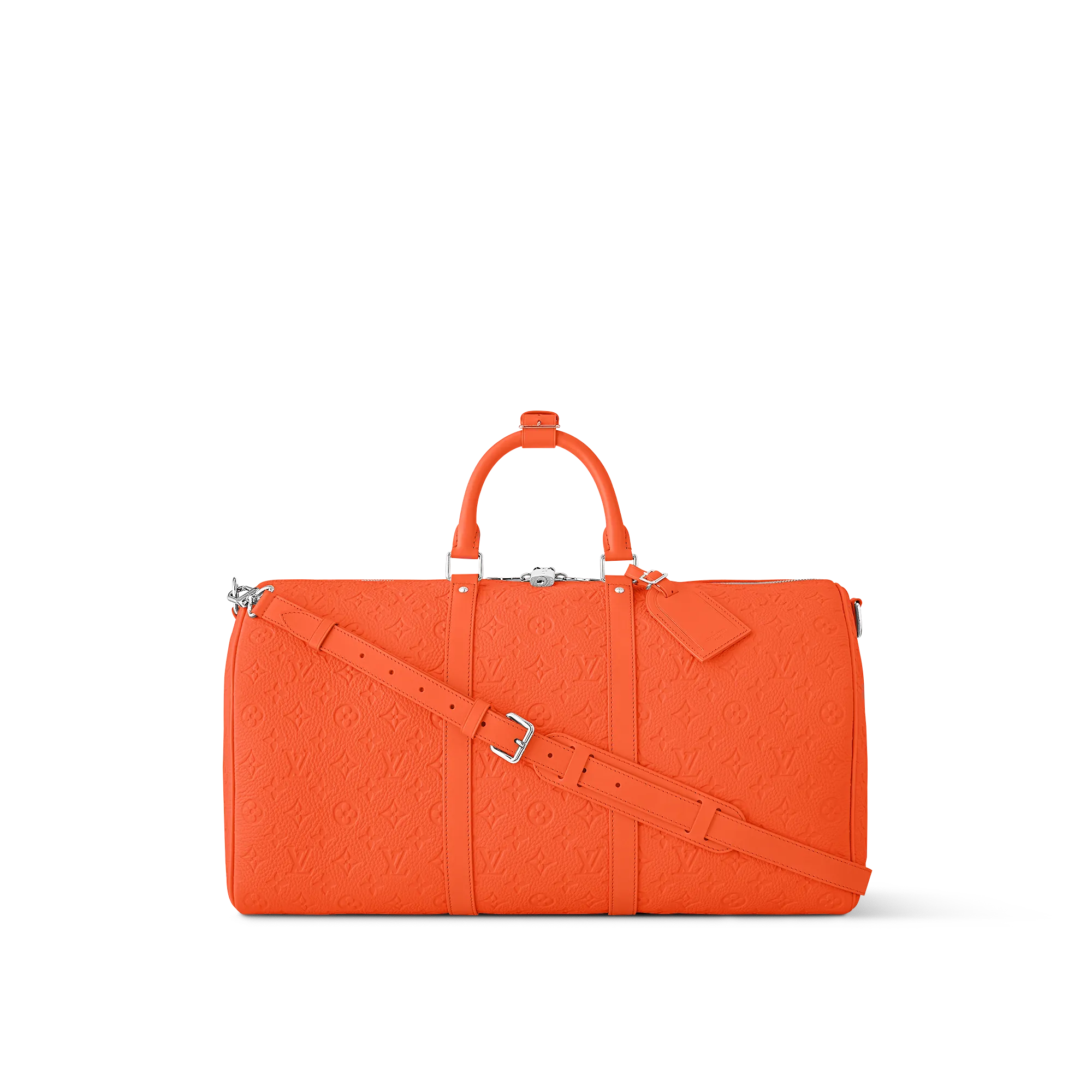 Louis Vuitton Keepall Bandoulière 50 Monogram Taurillon Leather - Men - Travel M23749 Orange