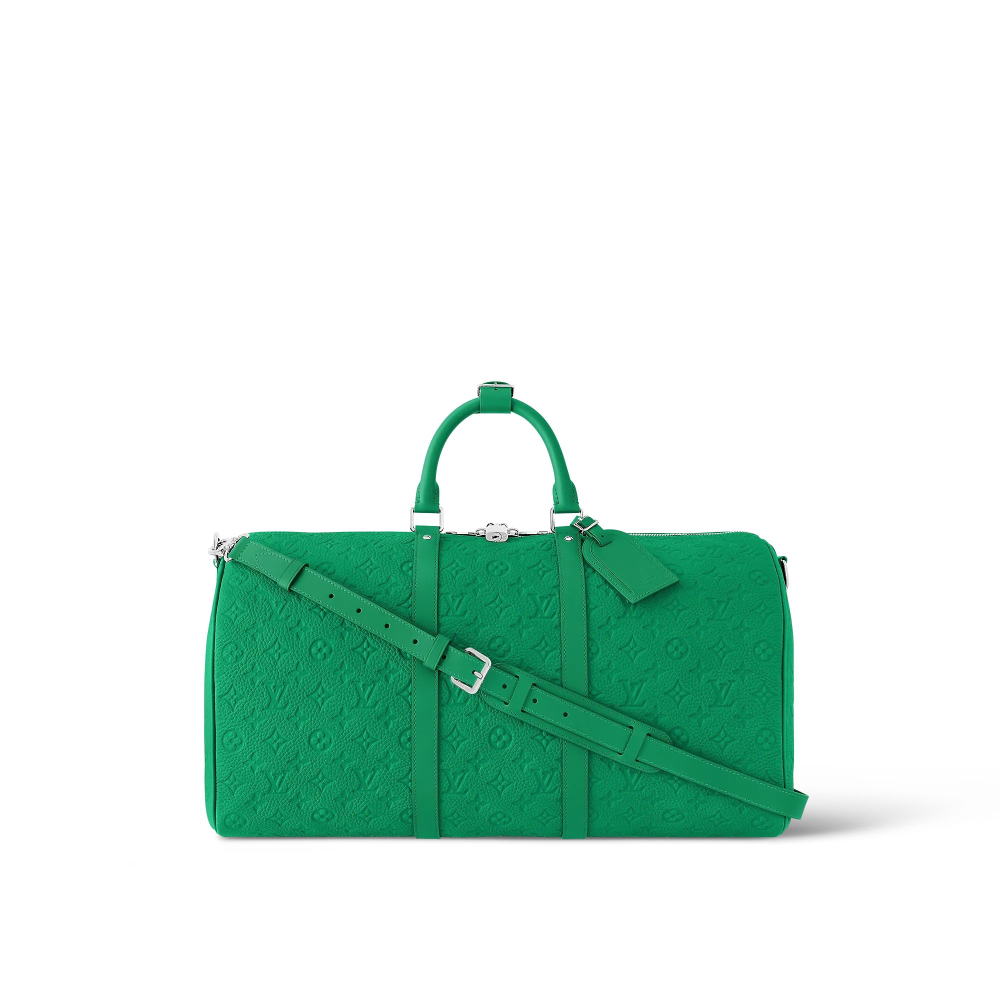 Louis Vuitton Keepall Bandoulière 50 Monogram Taurillon Leather - Men - Travel M23751 Green