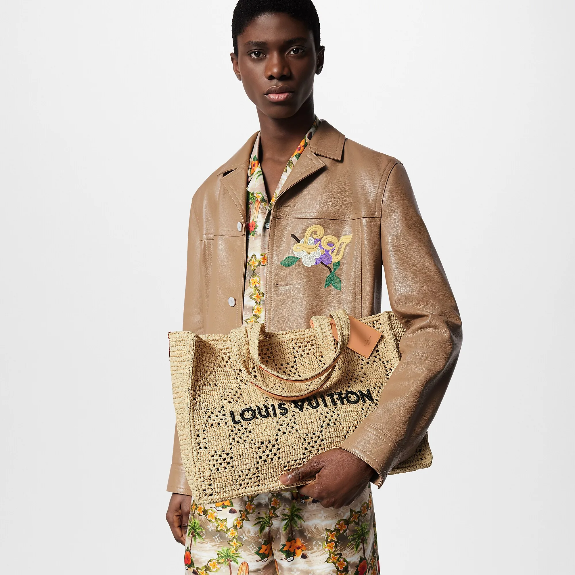 Louis Vuitton Summer Shopper Tote MM Other Canvas - Men - Bags M25008