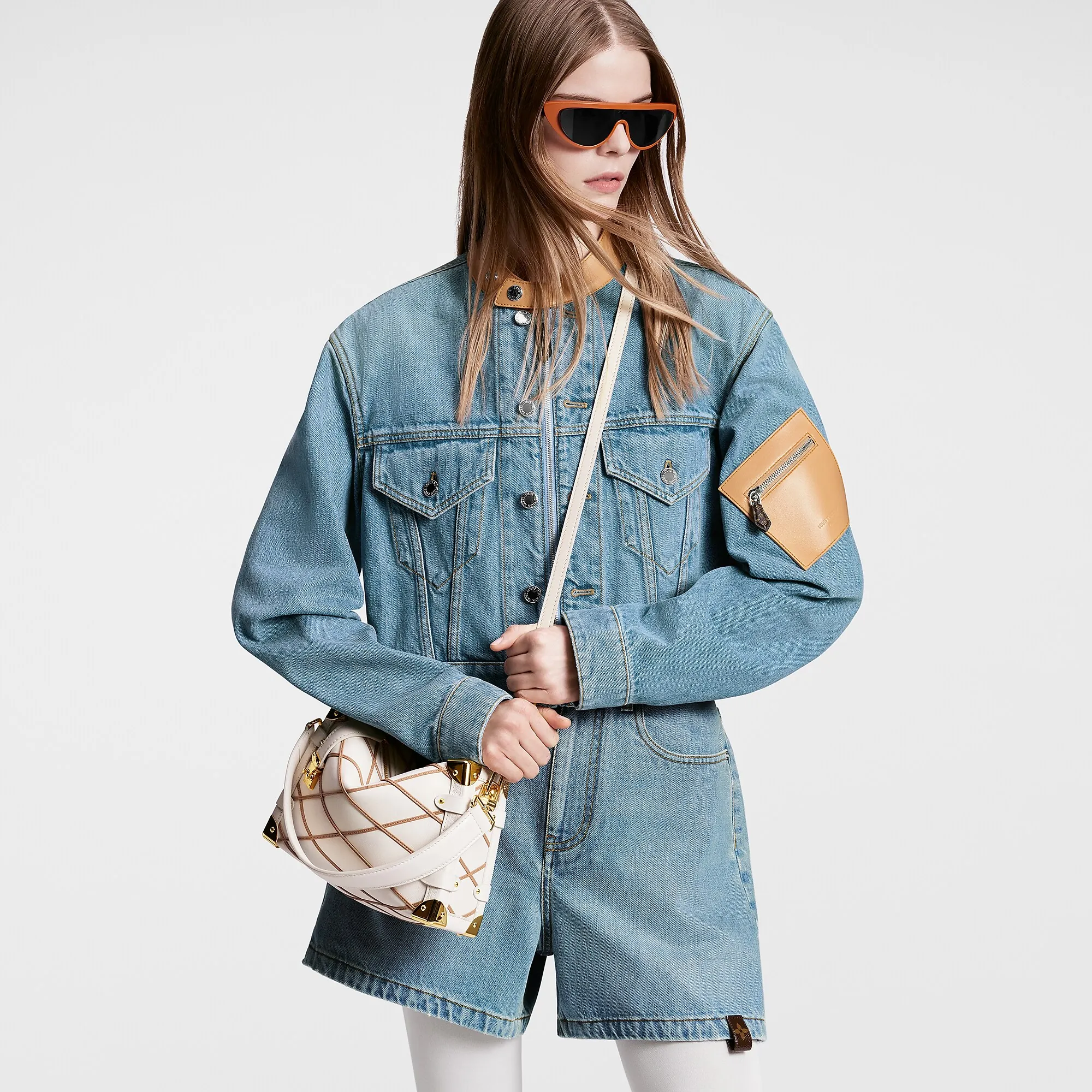 Louis Vuitton Side Trunk PM Malletage - Women - Handbags M25216 Crème/Noisette