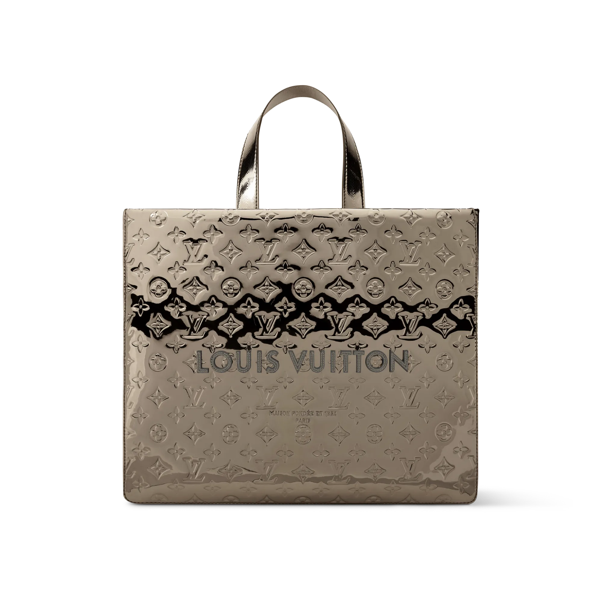 Louis Vuitton Shopper Tote MM Textile canvas - Bags and Wallets - Men's Bags M27182 Silver