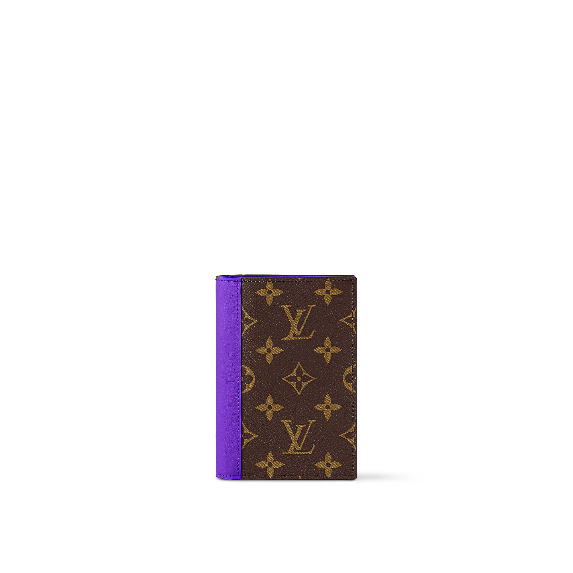 Louis Vuitton Passport Cover Monogram Macassar Canvas - Men - Travel M28268 Dark Violet