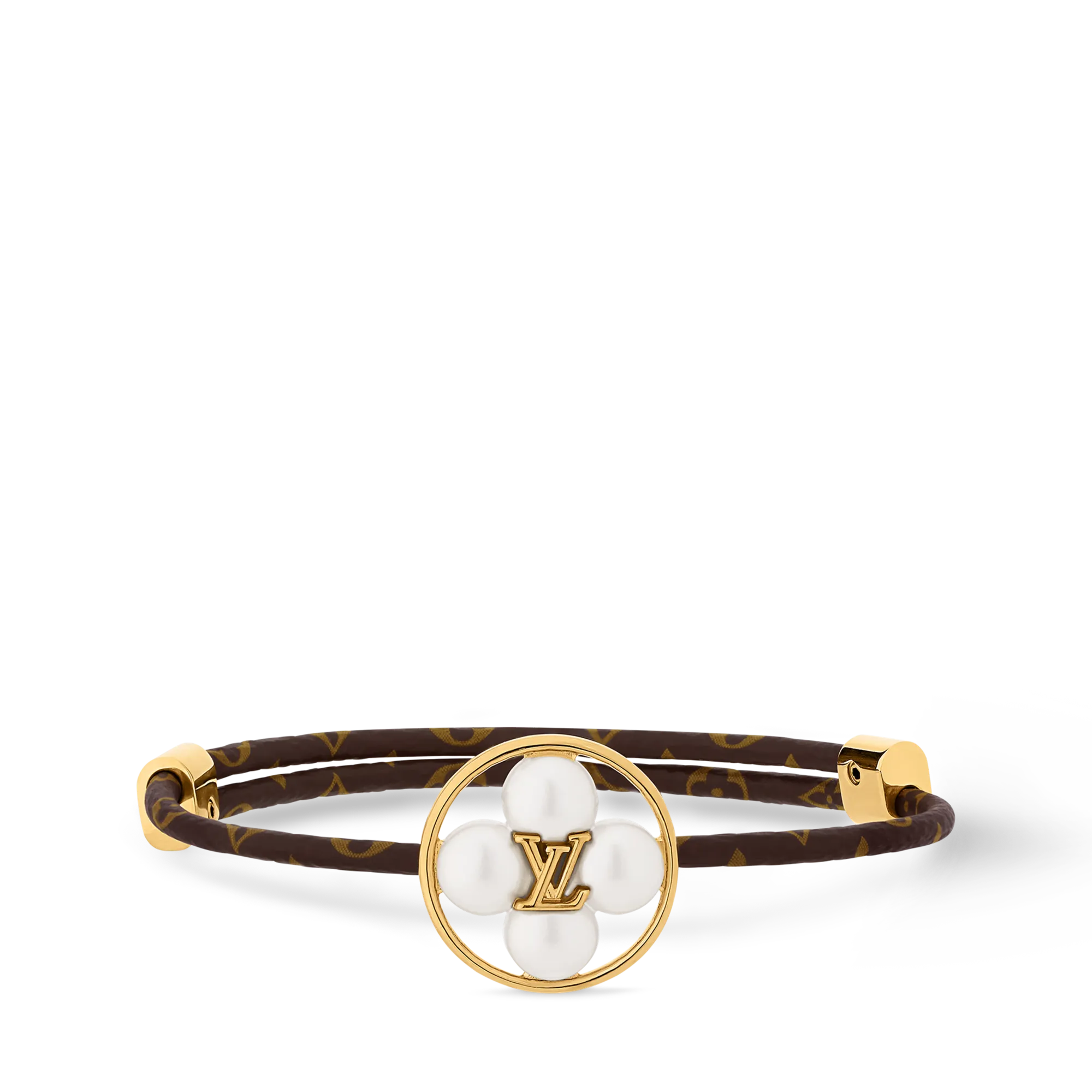 Louis Vuitton LV Pearly Flower Bracelet Coated canvas - Women - Fashion Jewelry M4375Z Brown
