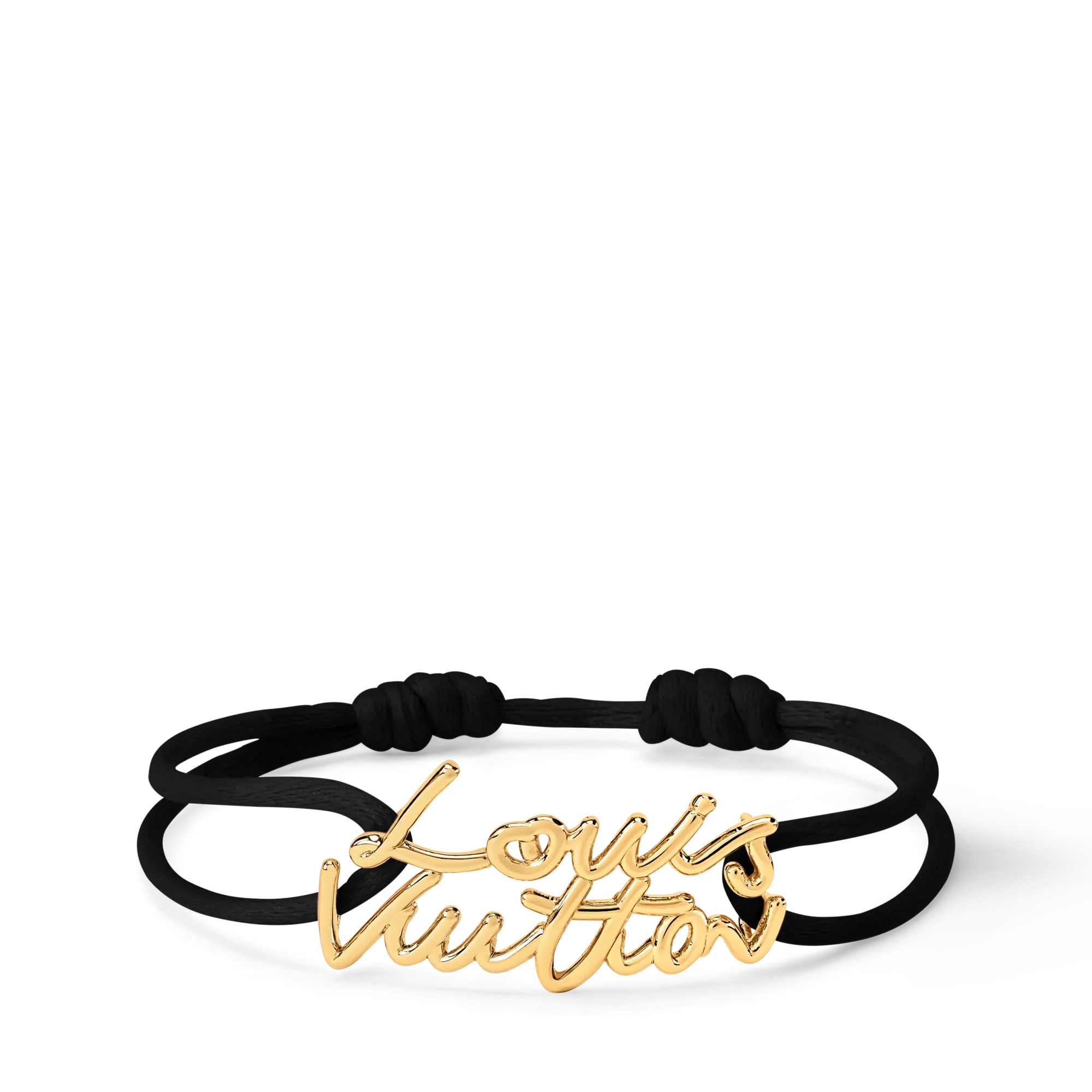 Louis Vuitton LV Script Bracelet Brass - Women - Fashion Jewelry M4437Z Black