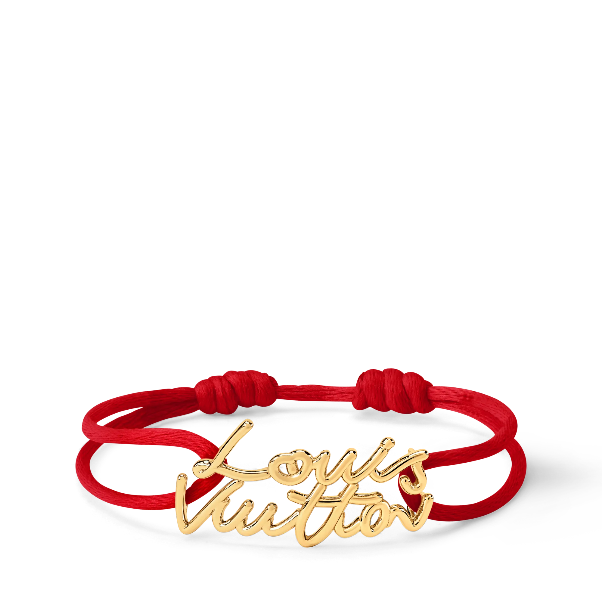 Louis Vuitton LV Script Bracelet Brass - Women - Fashion Jewelry M4479Z Red