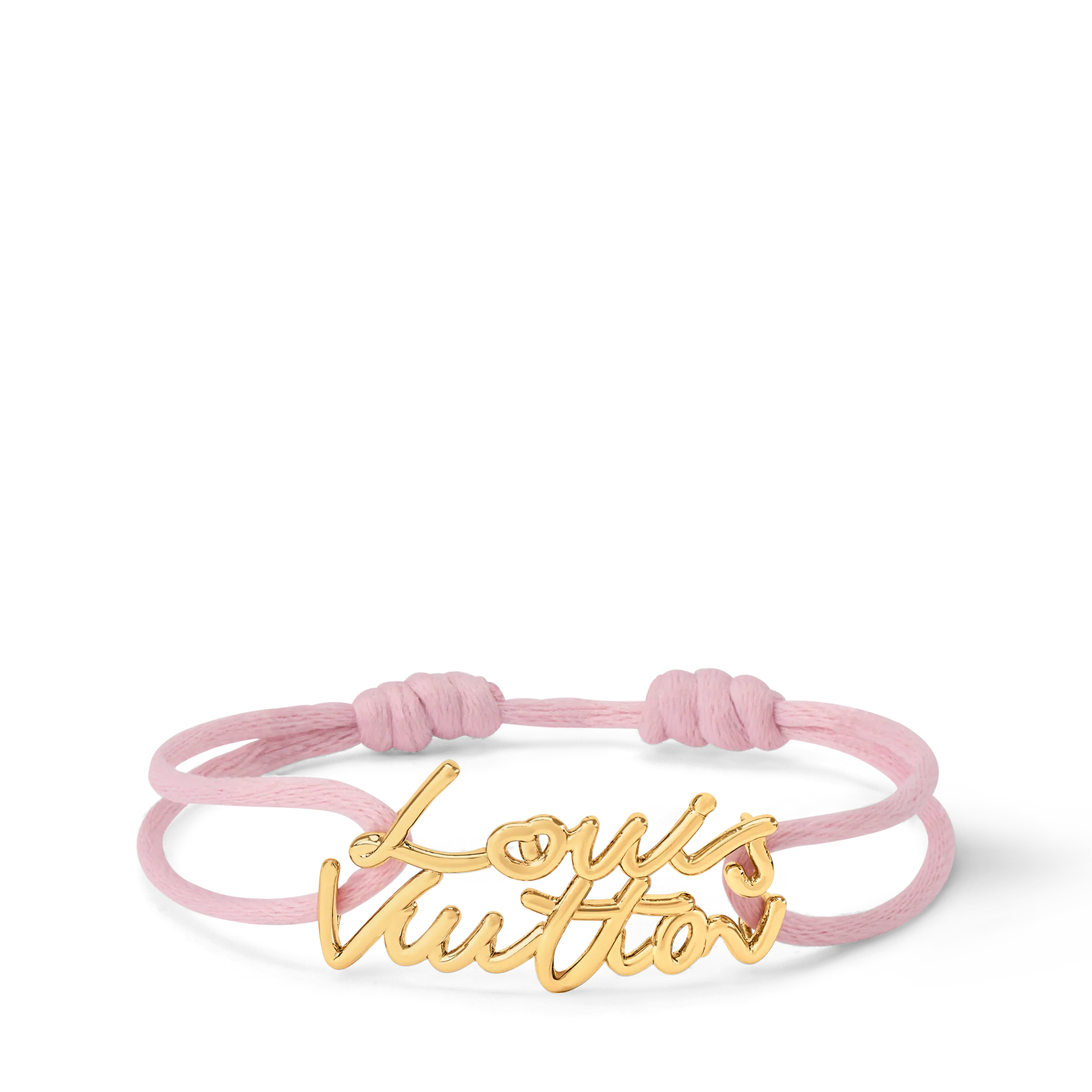 Louis Vuitton LV Script Bracelet Brass - Women - Fashion Jewelry M4518Z Pink