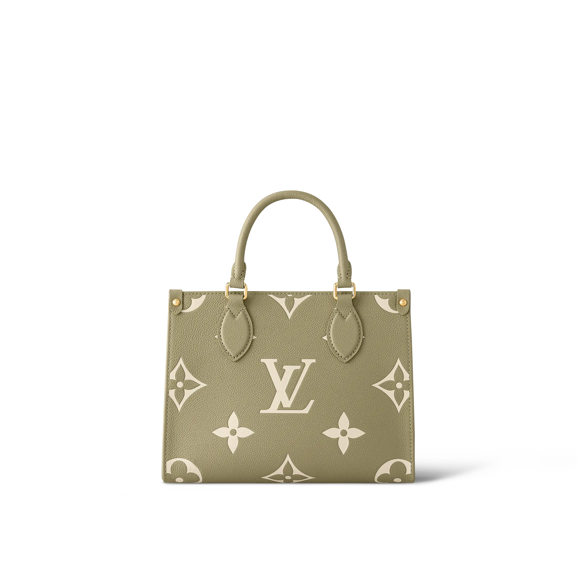 Louis Vuitton OnTheGo PM Monogram Empreinte Leather - Women - Handbags M46647 Khaki Cream