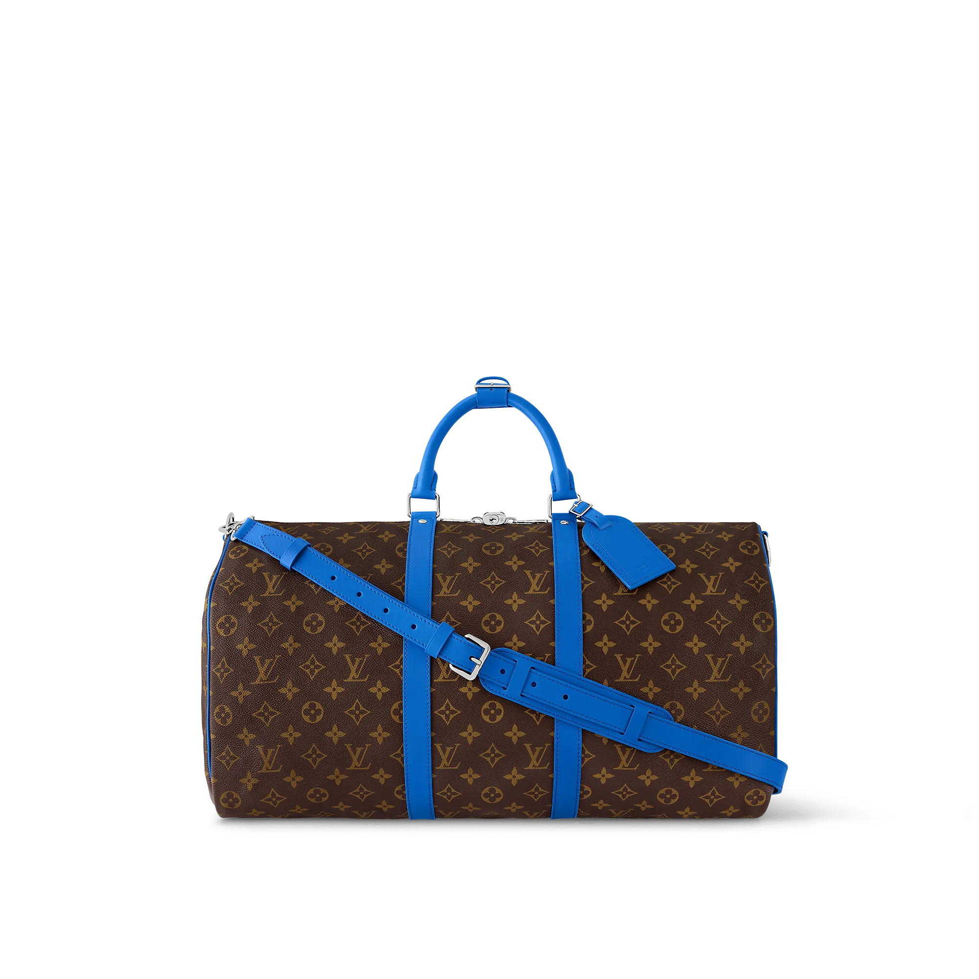 Louis Vuitton Keepall Bandoulière 50 Monogram Macassar Canvas - Men - Travel M46772 Blue