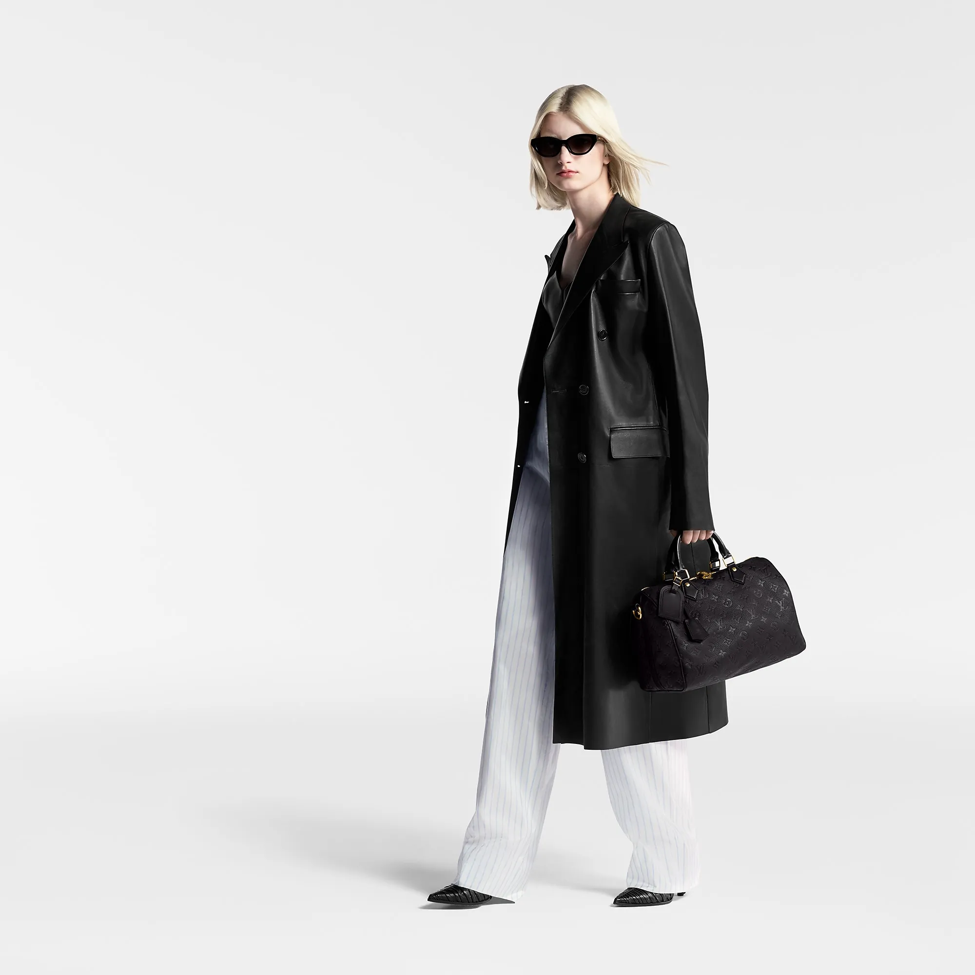 Louis Vuitton LV Soft Speedy 30 Monogram Empreinte M47186 Black