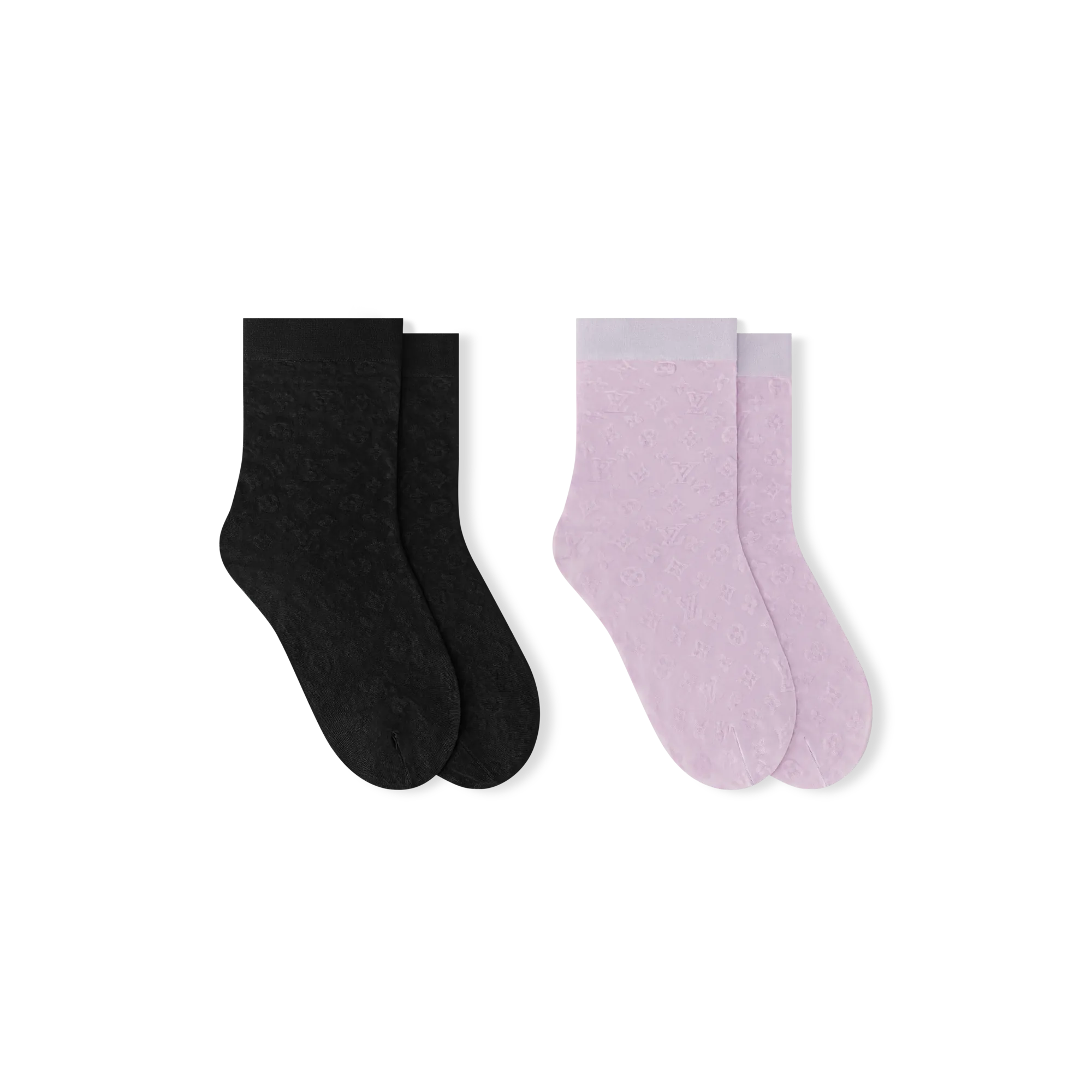Louis Vuitton Monogram All Over Set Of Socks Polyamide - Women - Accessories M5172A Noir Lilas