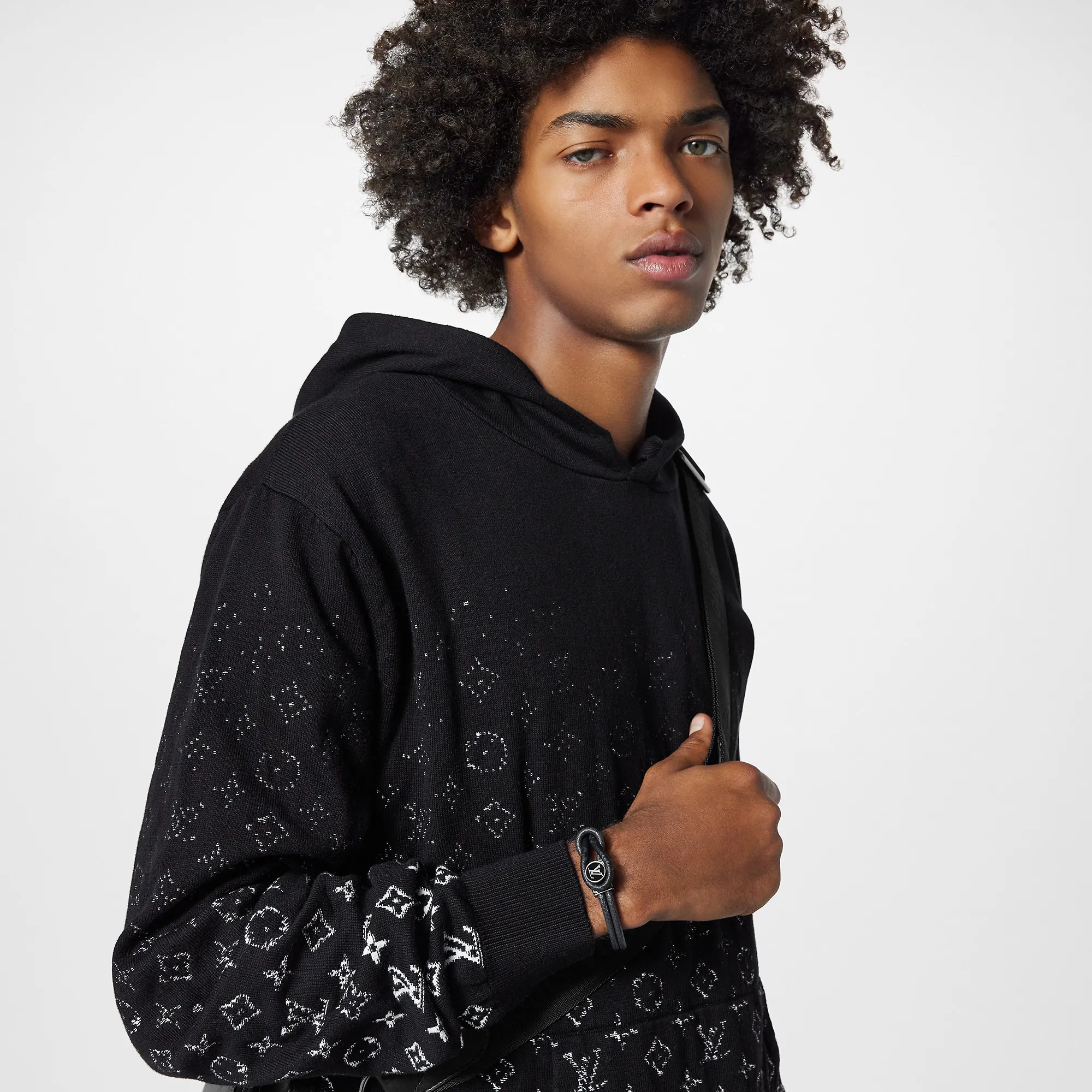 Louis Vuitton Loop It Bracelet Monogram Eclipse Canvas - Men - Fashion Jewelry M6780E