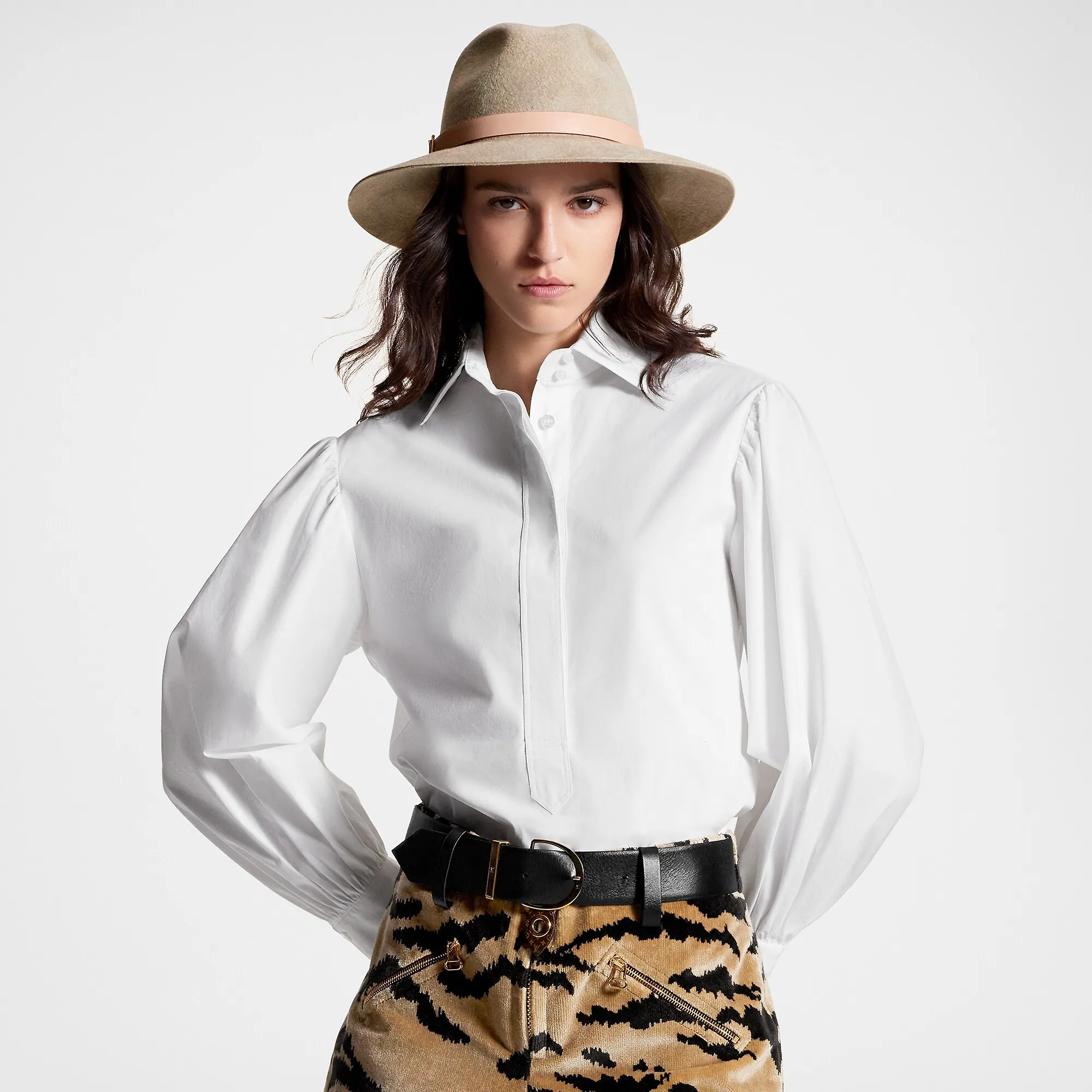 Louis Vuitton Felt In Love Fedora Hat S00 - Women - Accessories M7147M Beige