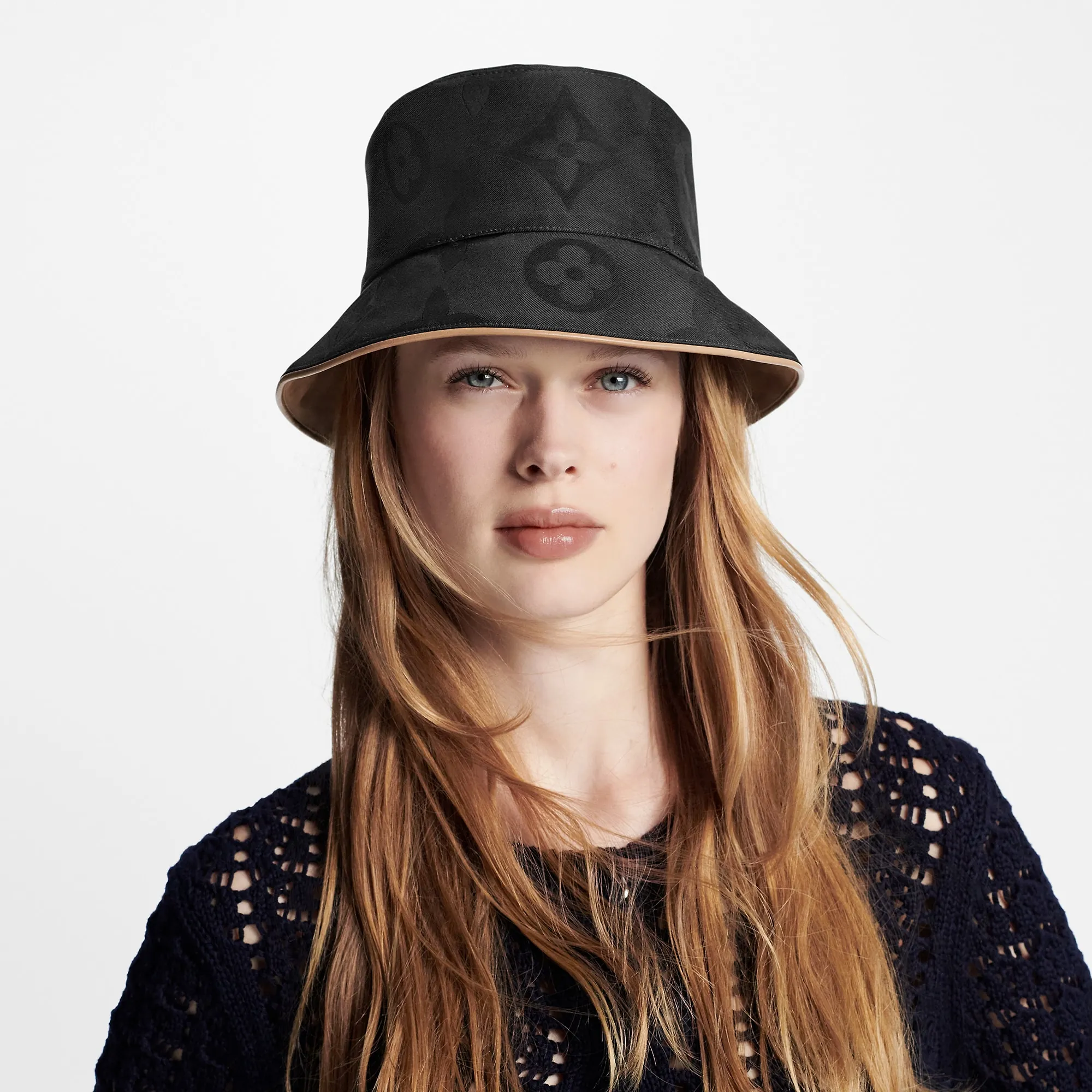 Louis Vuitton Dailygram Bucket Hat S00 - Women - Accessories M7164S Black