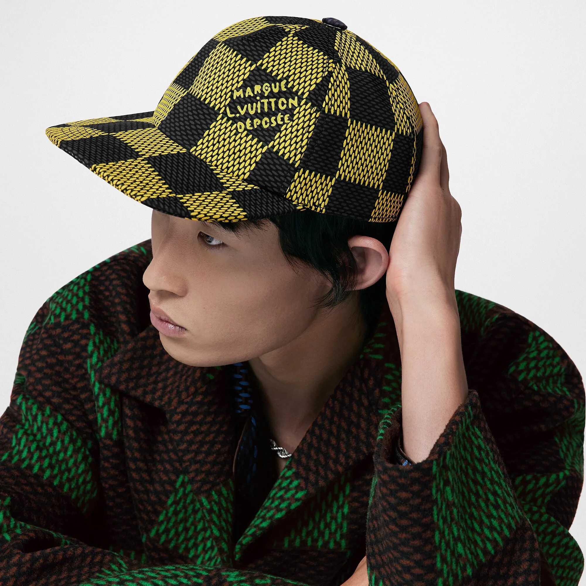 Louis Vuitton Damier Pop Cap S00 - New - For Men M7396L Yellow Louis Vuitton Damier Pop Cap S00 - New - For Men M7396L Yellow