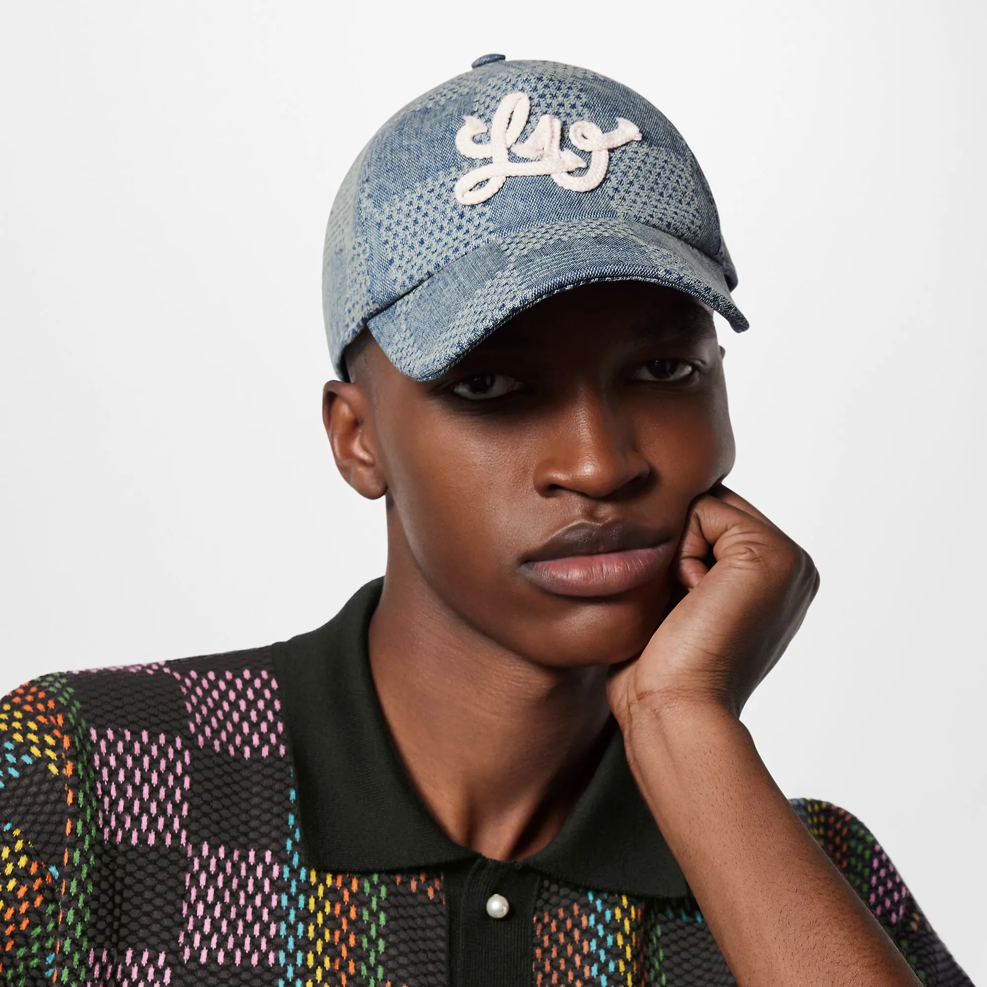 Louis Vuitton Damier Denim 3D Cap S00 - Men - Accessories M7534M