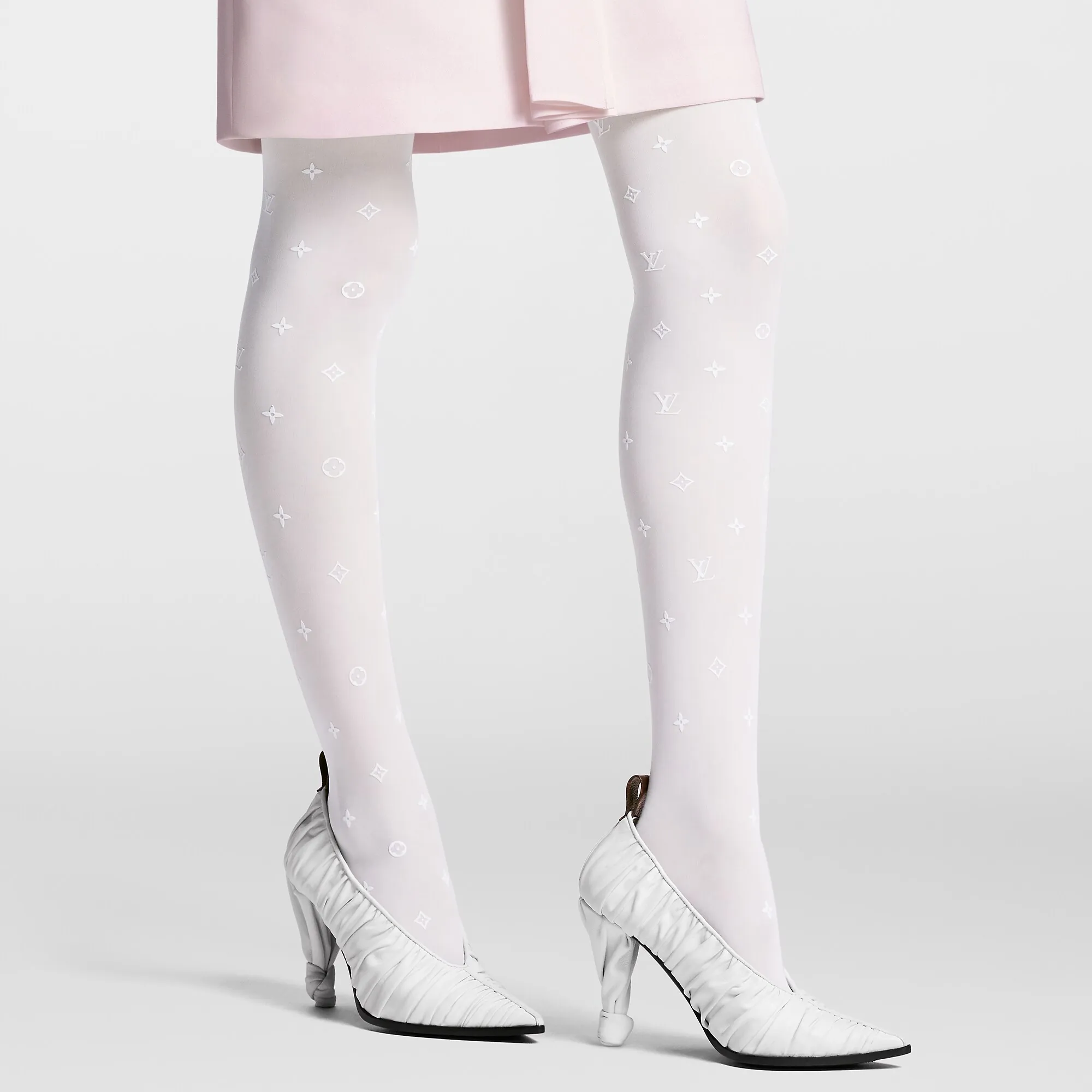 Louis Vuitton Monogram Takeover Tights S00 - Women - Accessories M7558L White