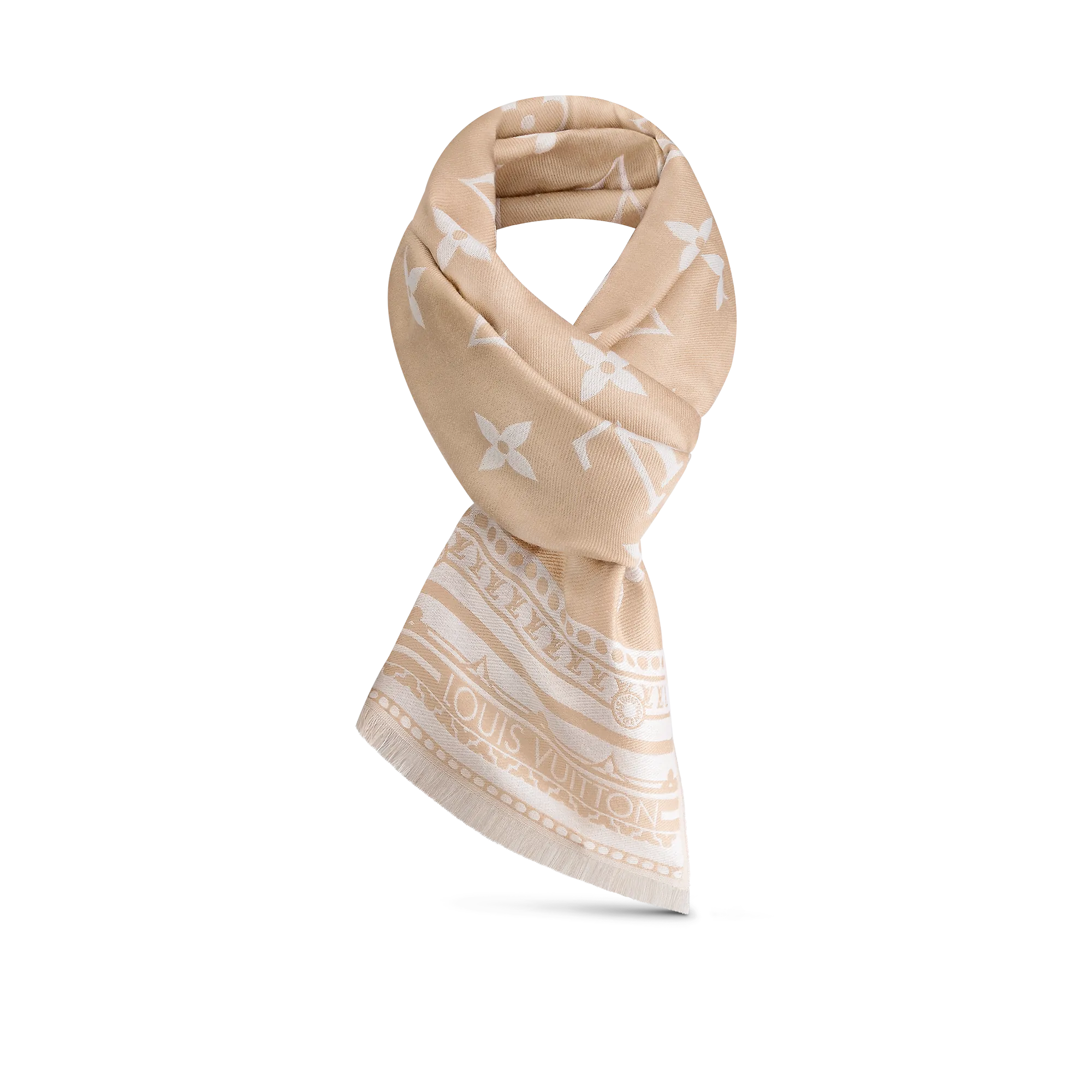 Louis Vuitton Amazingram stole S00 - Women - Accessories M76389 Beige