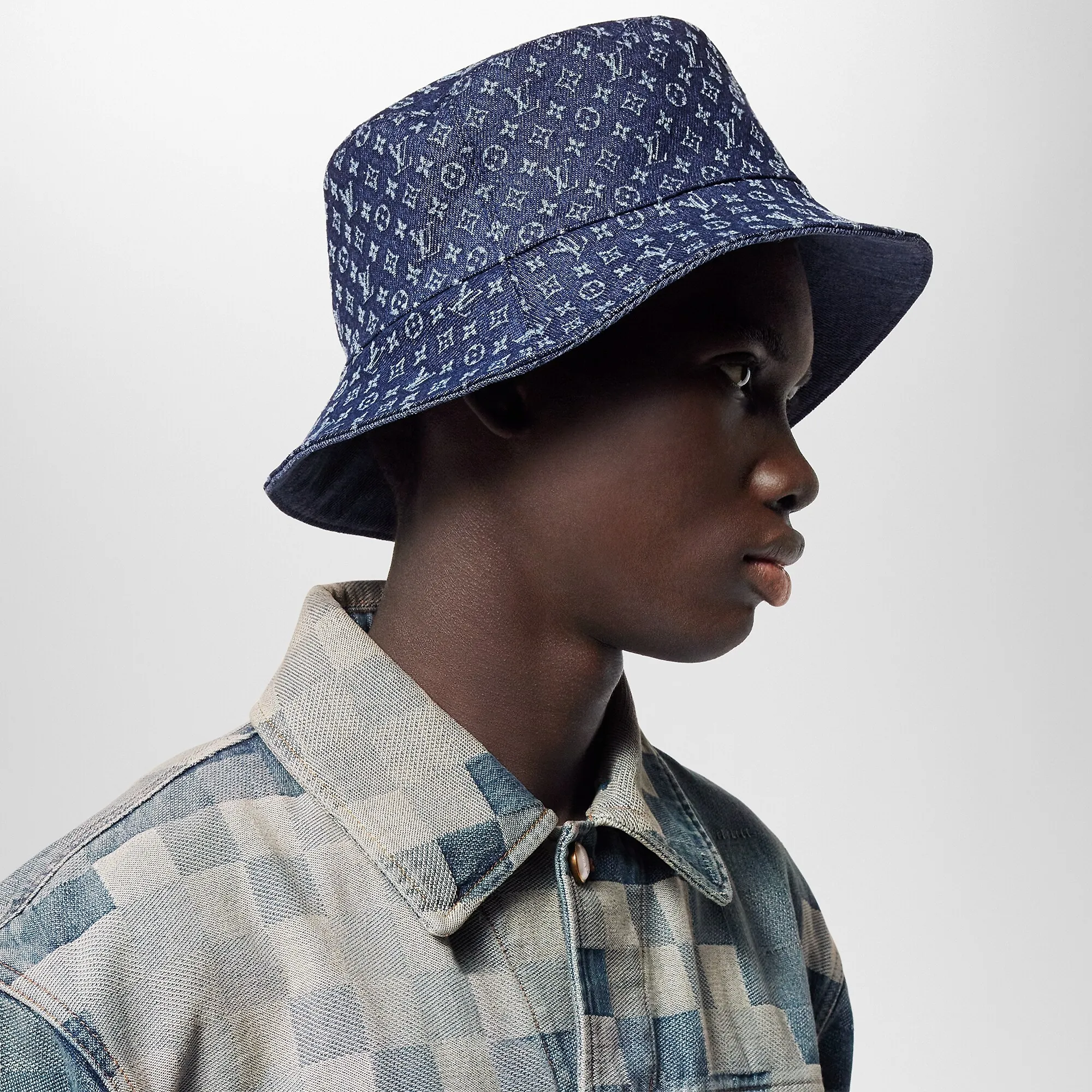 Louis Vuitton Everyday Reversible Bucket Hat S00 - Men - Accessories M7705L Bleu Denim