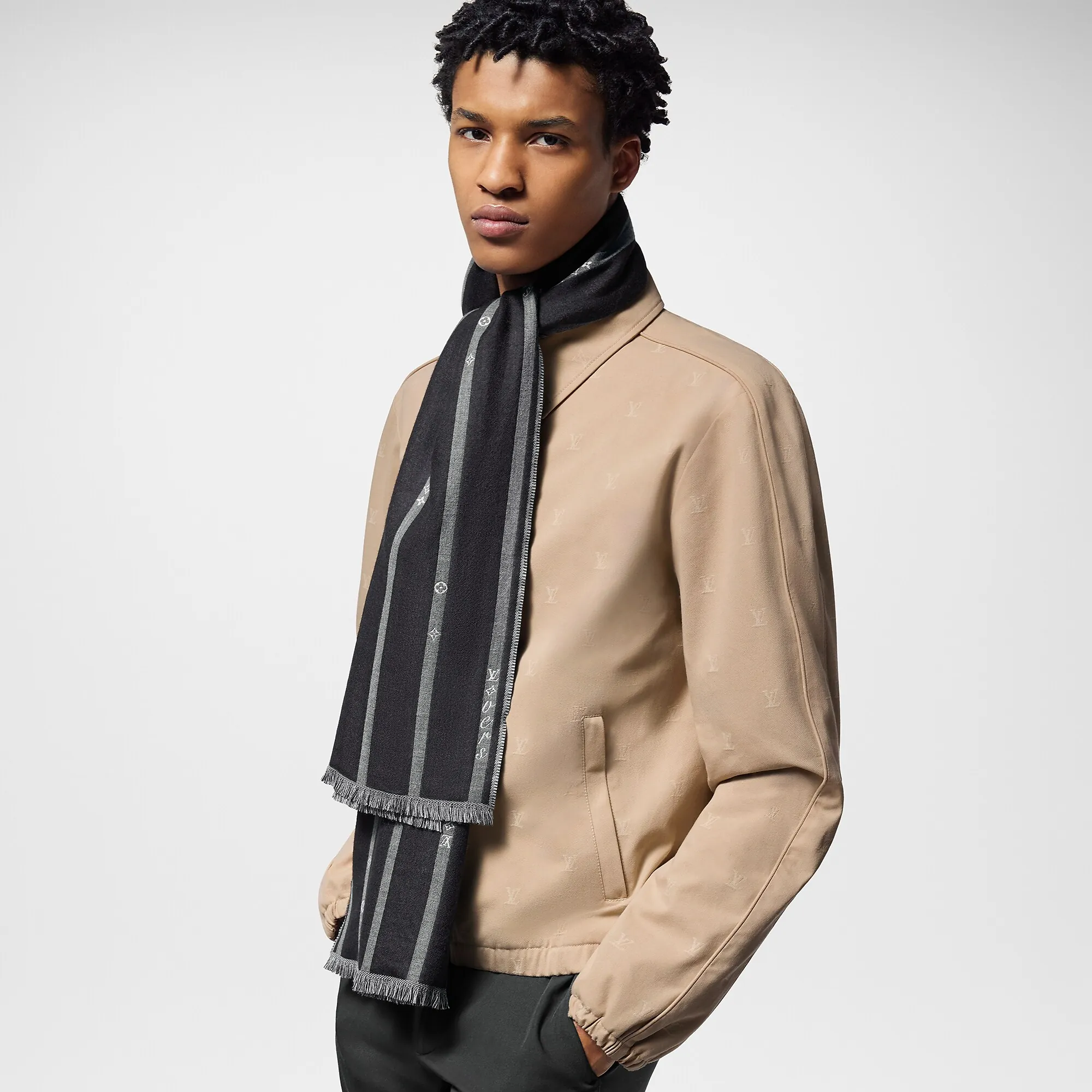 Louis Vuitton LV Vers Stole S00 - Men - Accessories M77194 Black