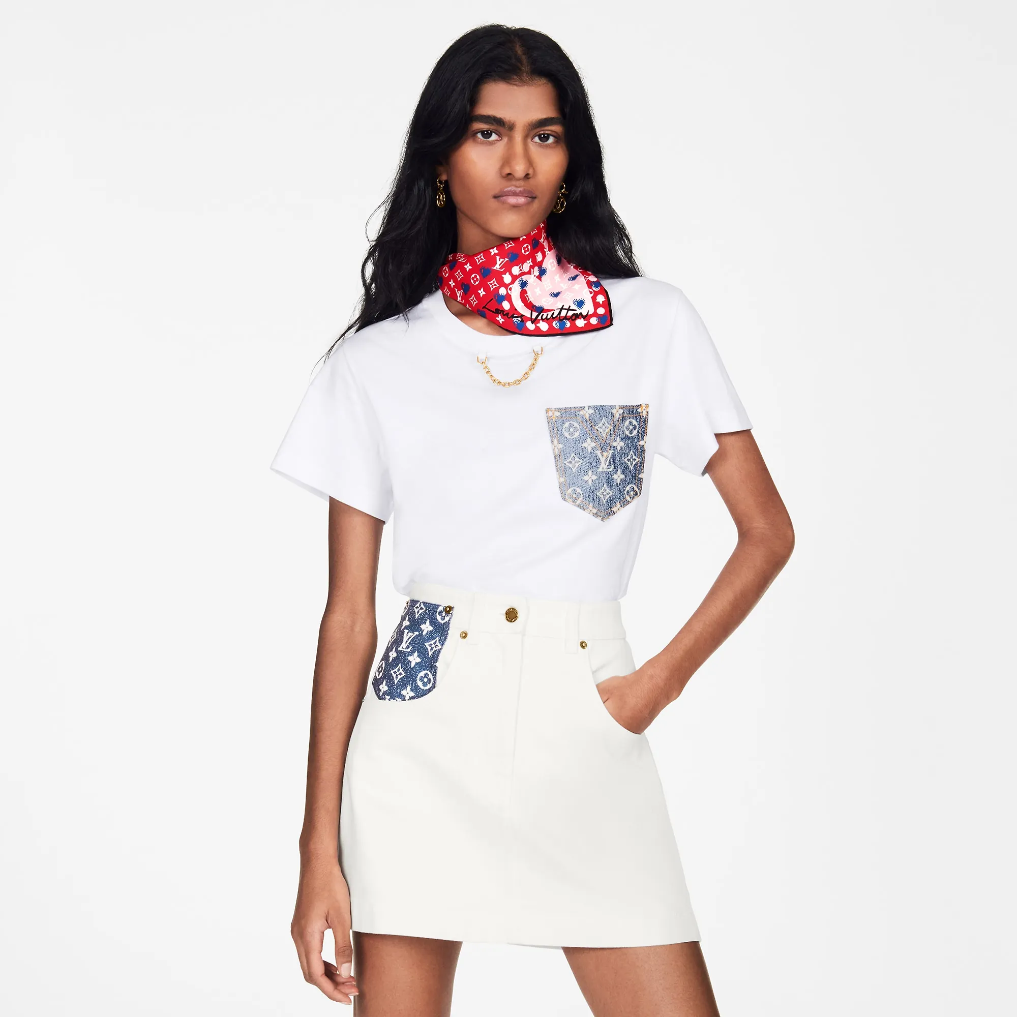 Louis Vuitton I LV U Square 45 S00 - Women - Accessories M77353 Red