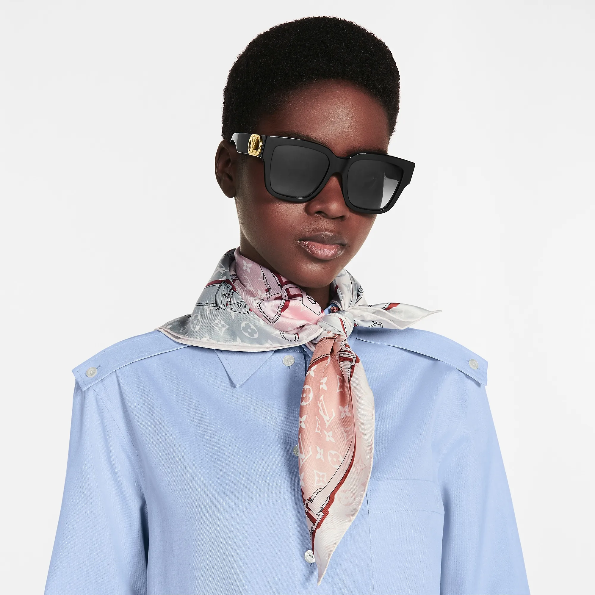 Louis Vuitton Monogram Confidential Square 70 S00 - Women - Accessories M77634 Grey