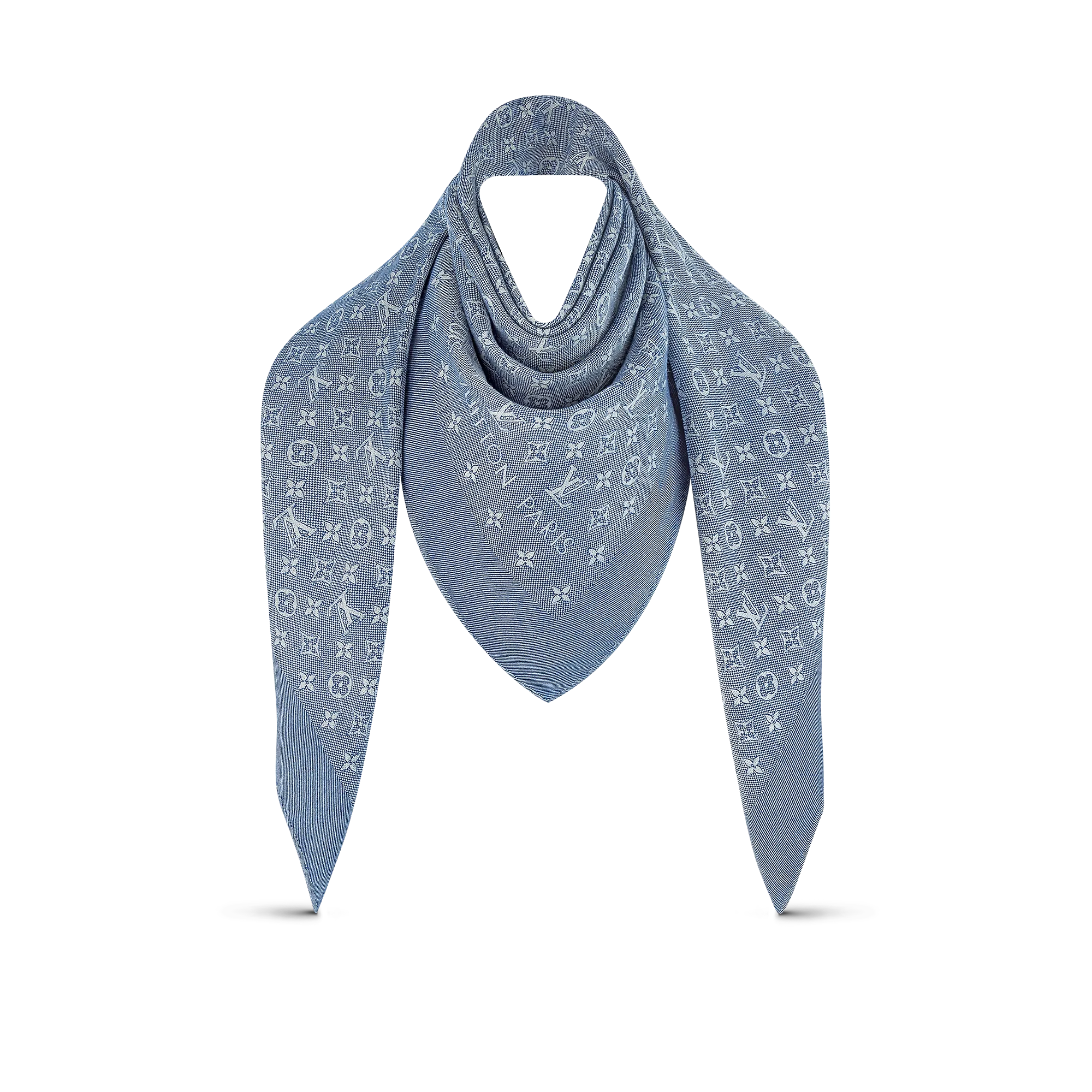 Louis Vuitton Summer Stardust Jacquard Shawl S00 - Women - Accessories M77813 Bleu Marine