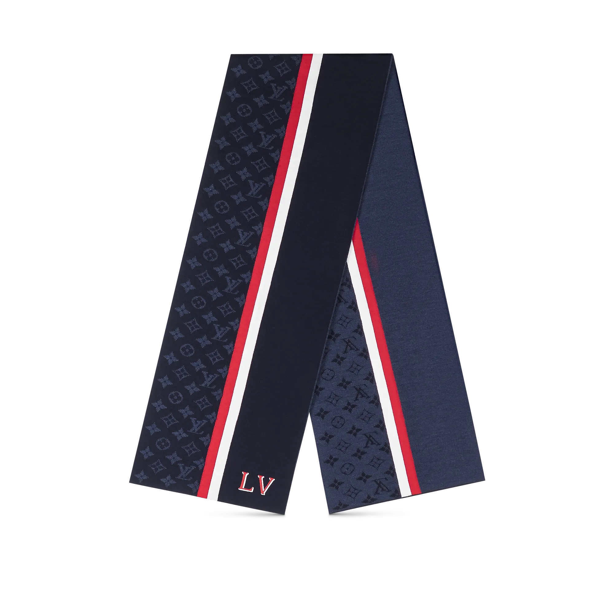 Louis Vuitton LV Varsity Scarf S00 - Men - Accessories M77936 Navy