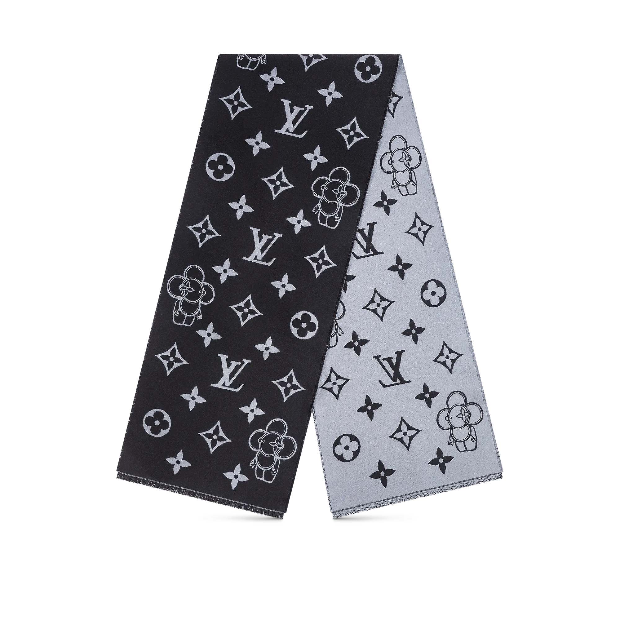 Louis Vuitton MNG Vivienne Scarf S00 - Men - Accessories M77973 Dark Grey