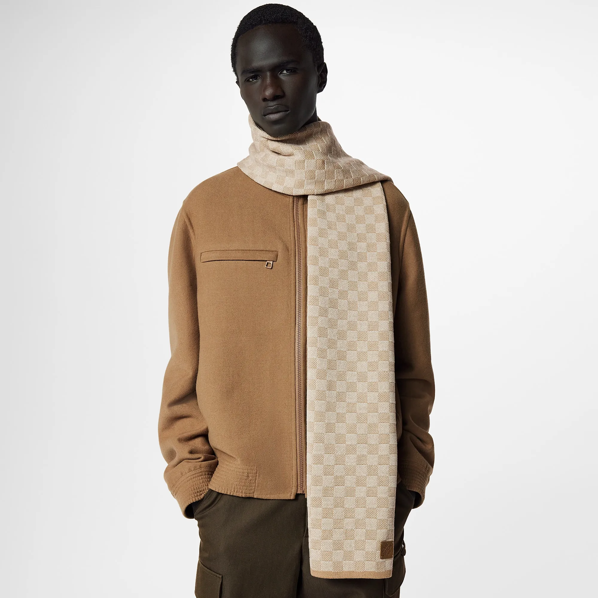 Louis Vuitton Néo Petit Damier Scarf S00 - Men - Accessories M77986 Beige