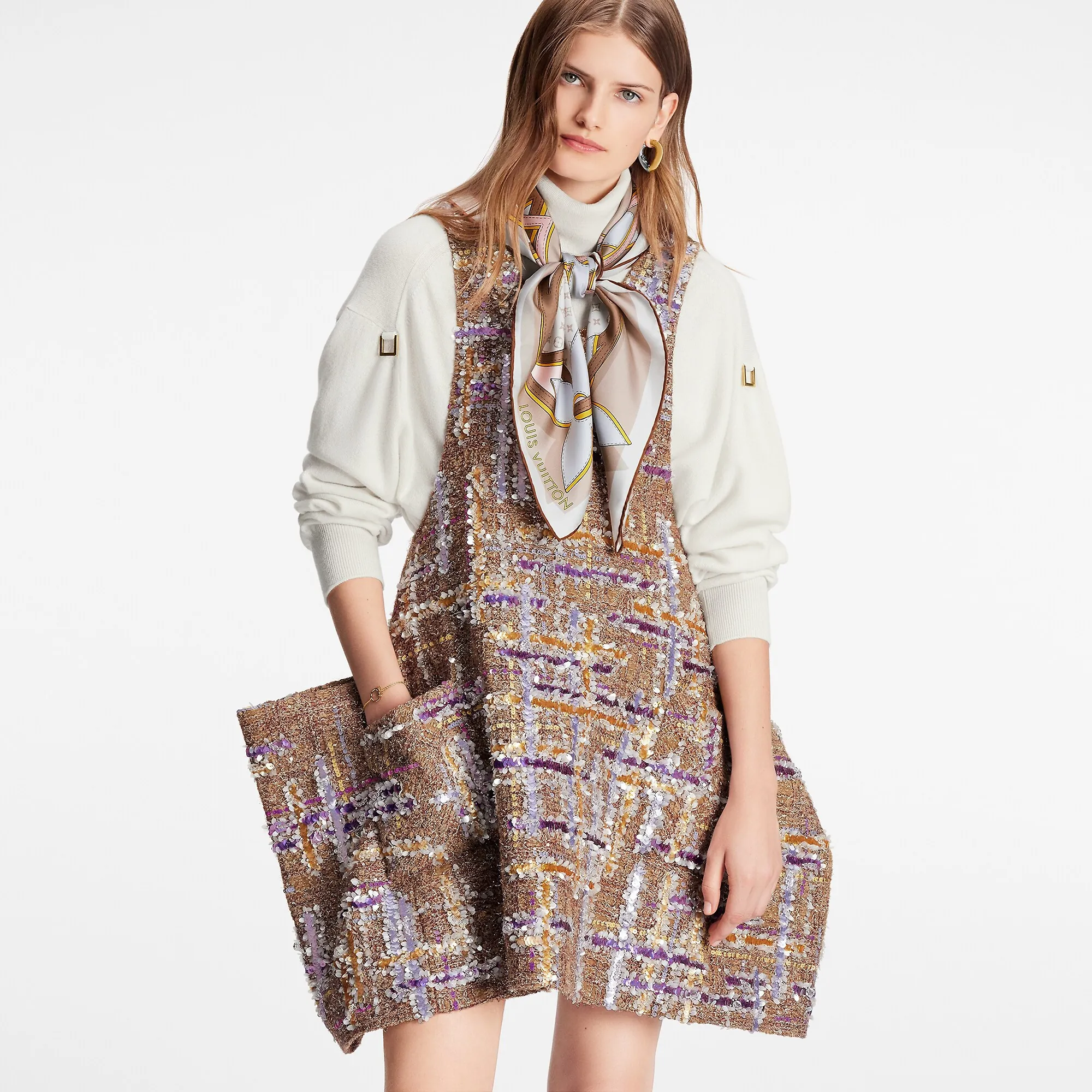 Louis Vuitton LV 360 Square 90 S00 - Women - Accessories M78057 Beige