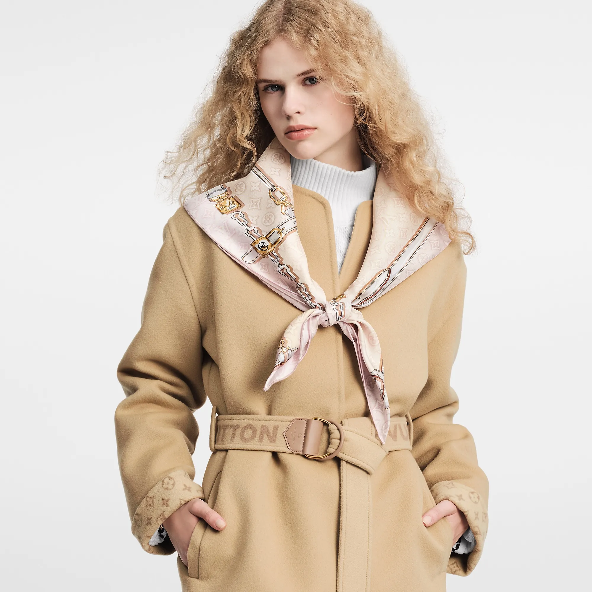 Louis Vuitton Denimgram Confidential Square 90 S00 - Women - Accessories M78097 Light Pink Louis Vuitton Denimgram Confidential Square 90 S00 - Women - Accessories M78097 Light Pink