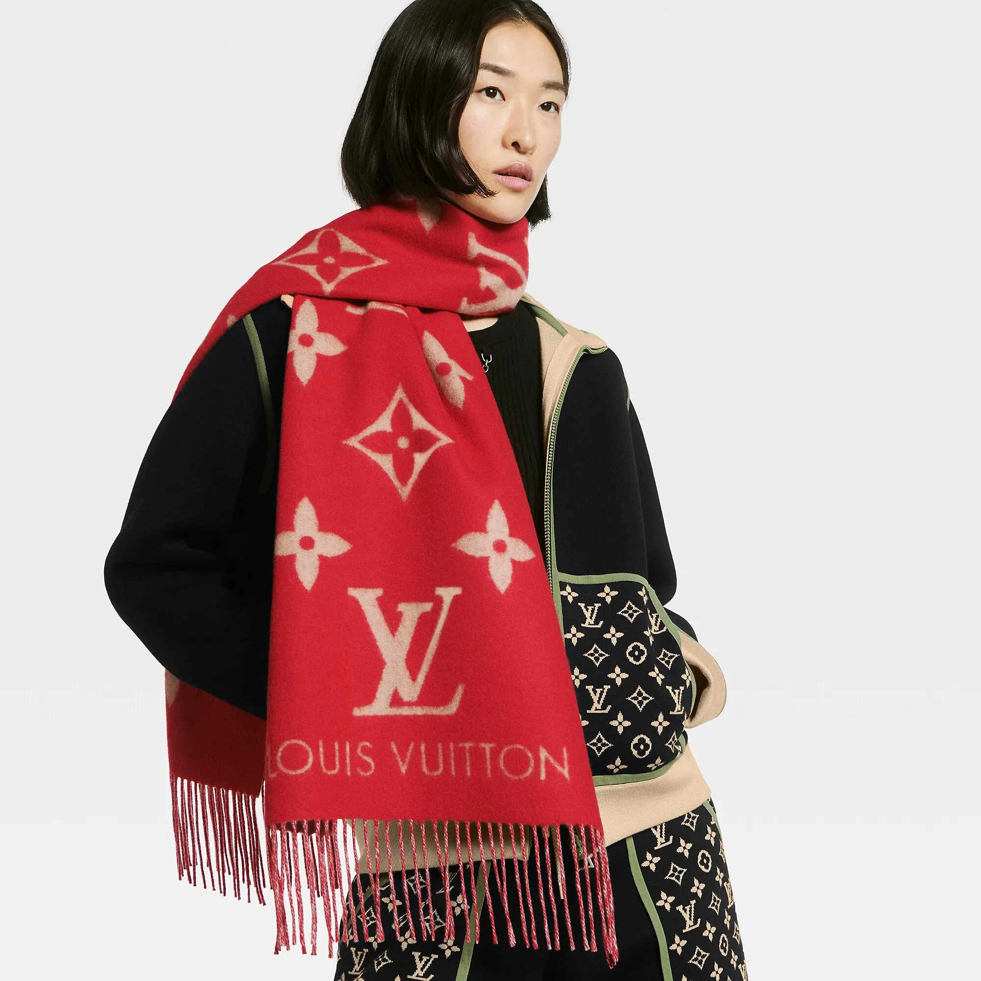 Louis Vuitton Reykjavik Scarf S00 - Women - Accessories M78124 Red