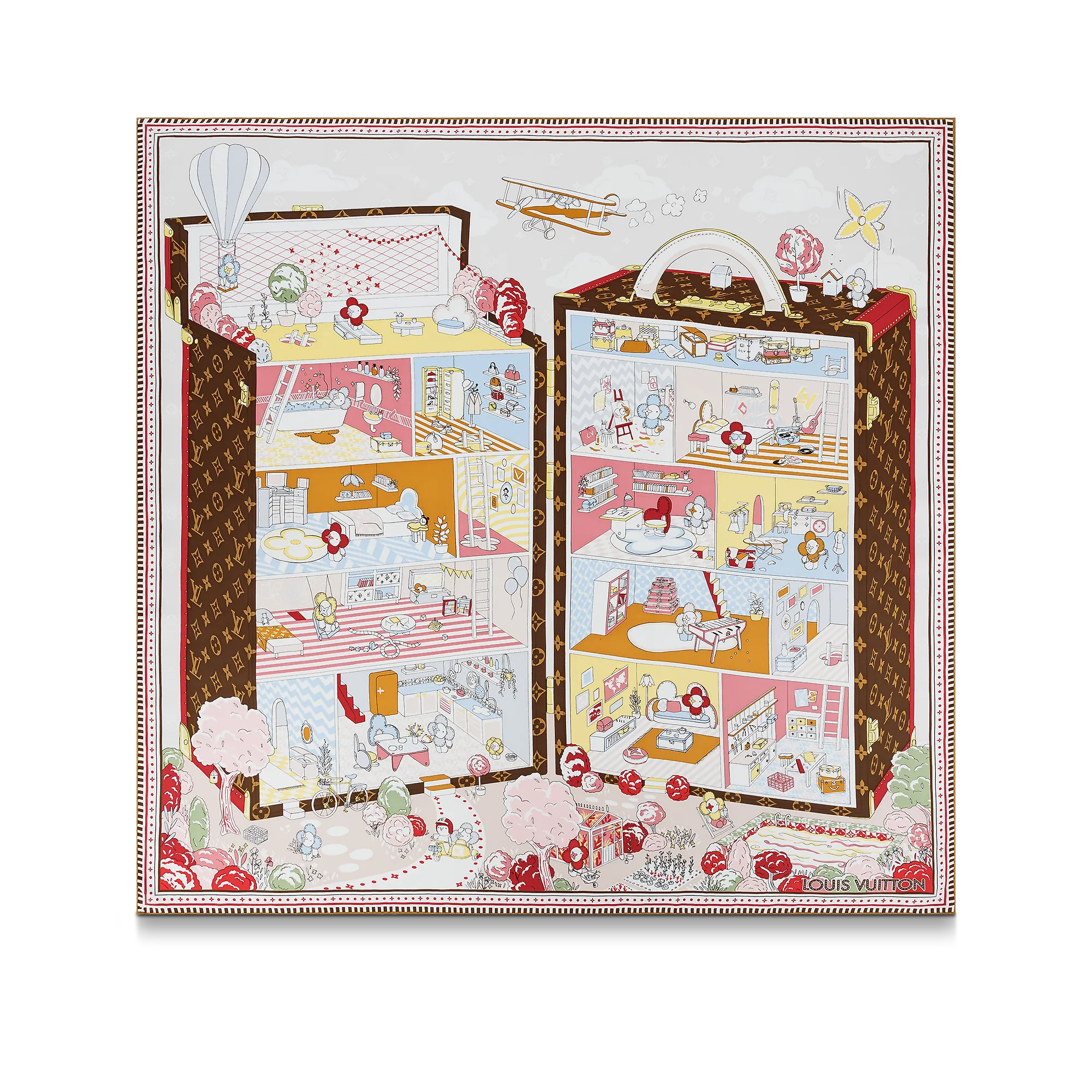 Louis Vuitton Vivienne World Square 90 S00 - Women - Accessories M78127