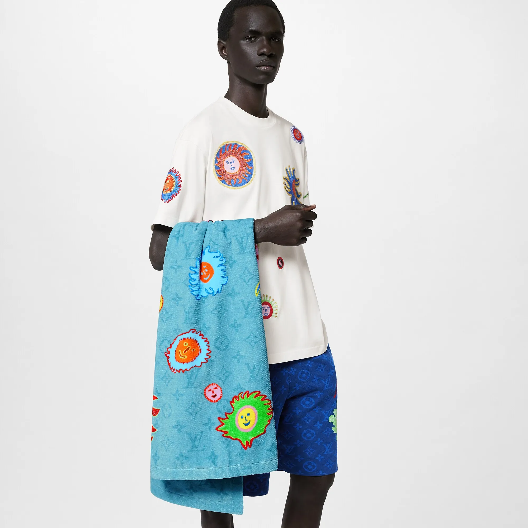 Louis Vuitton LV x YK Faces Beach Towel S00 - Men - Accessories M78301