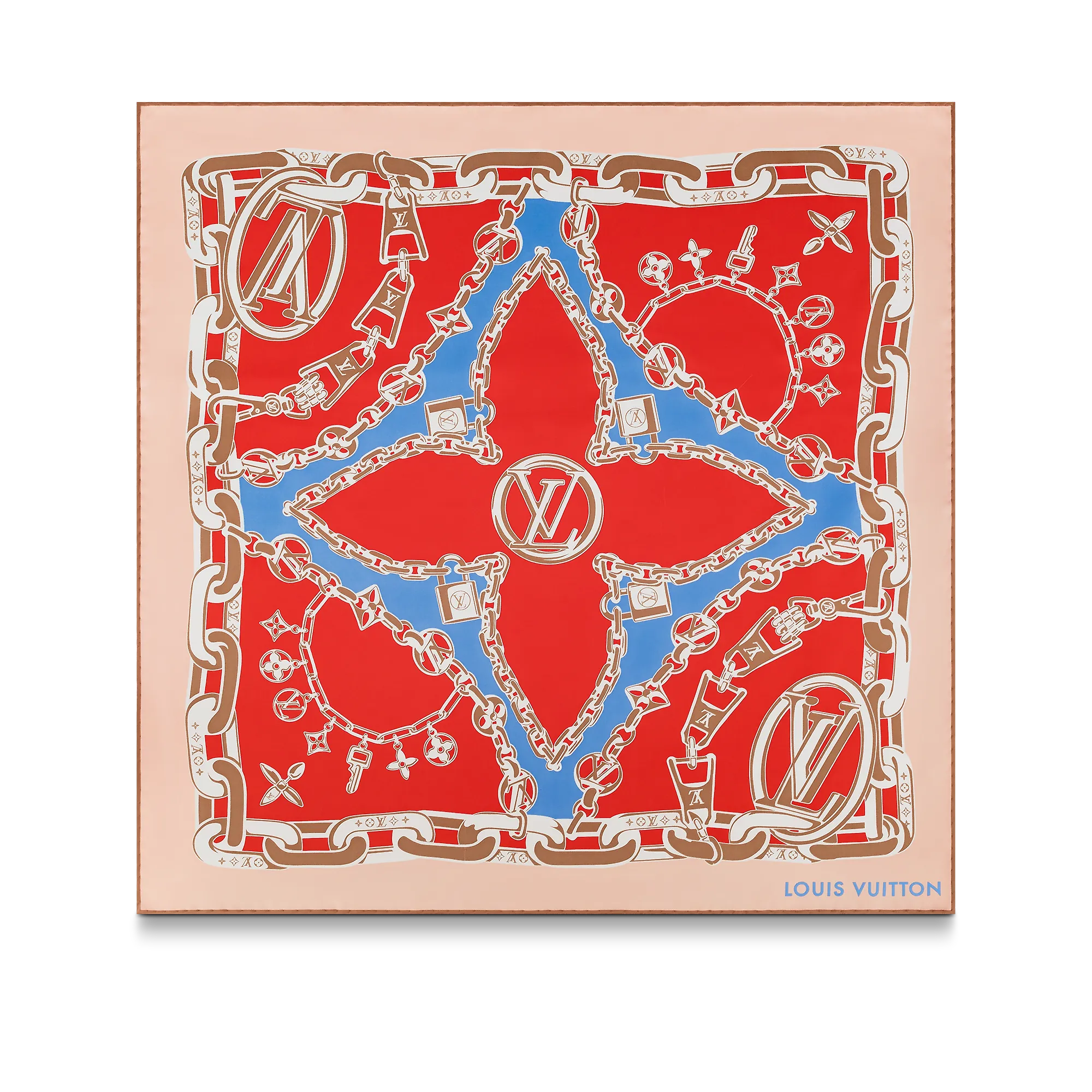 Louis Vuitton Bejewelled Square 70 S00 - Women - Accessories M78328 Poppy Louis Vuitton Bejewelled Square 70 S00 - Women - Accessories M78328 Poppy