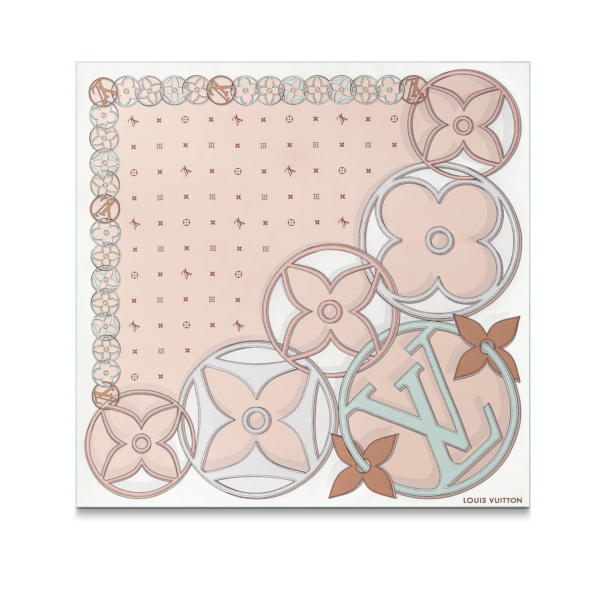 Louis Vuitton LV Duality Square 90 S00 - Women - Accessories M78407 Beige