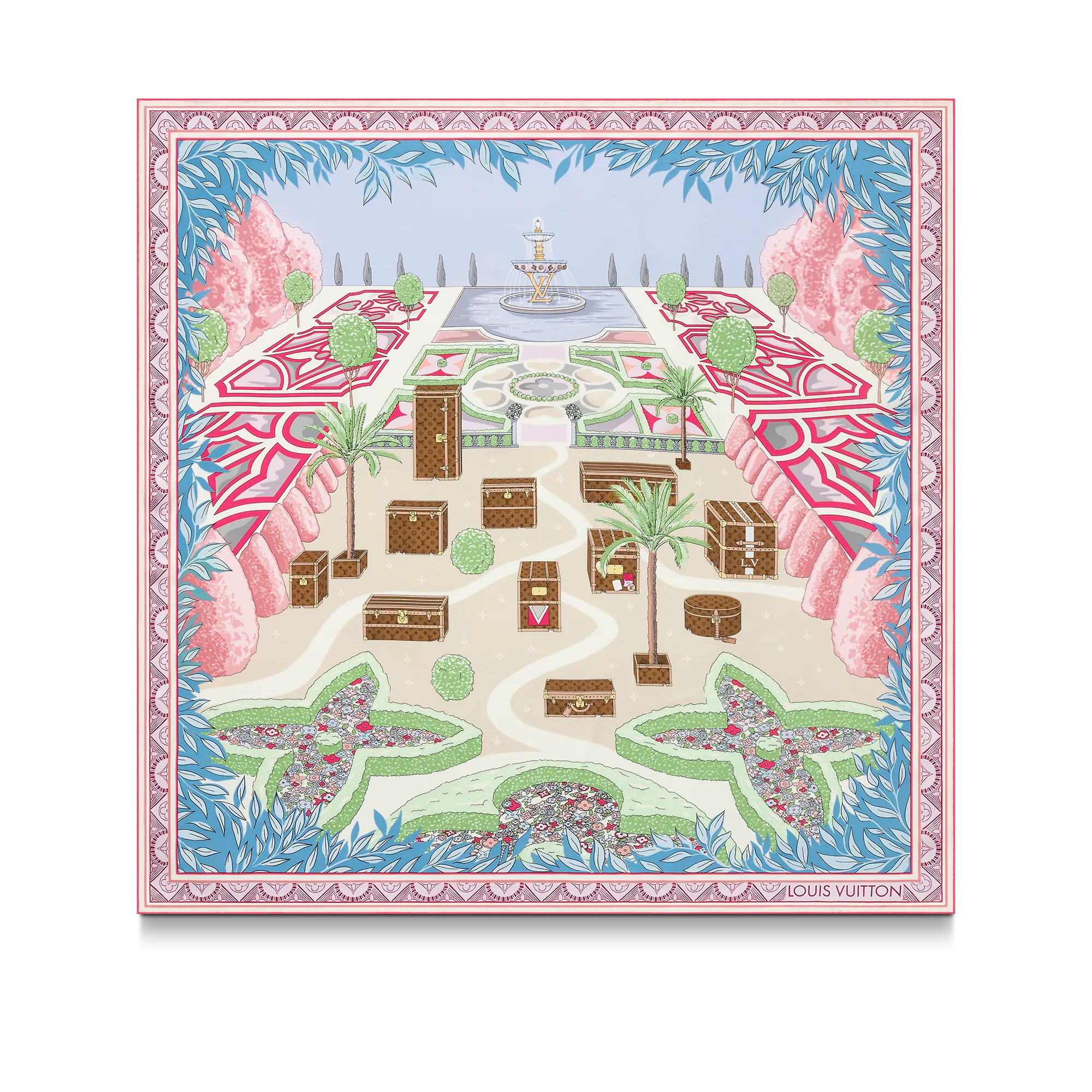 Louis Vuitton LV Secret Garden Square 90 S00 - Women - Accessories M78784 Pink